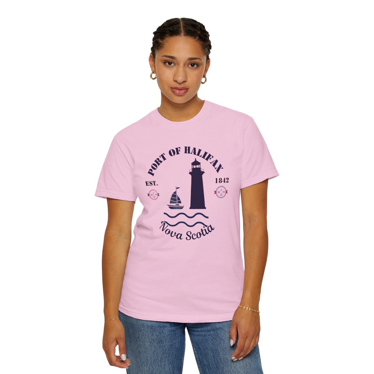 Navy Port Style Lighthouse T-Shirt.