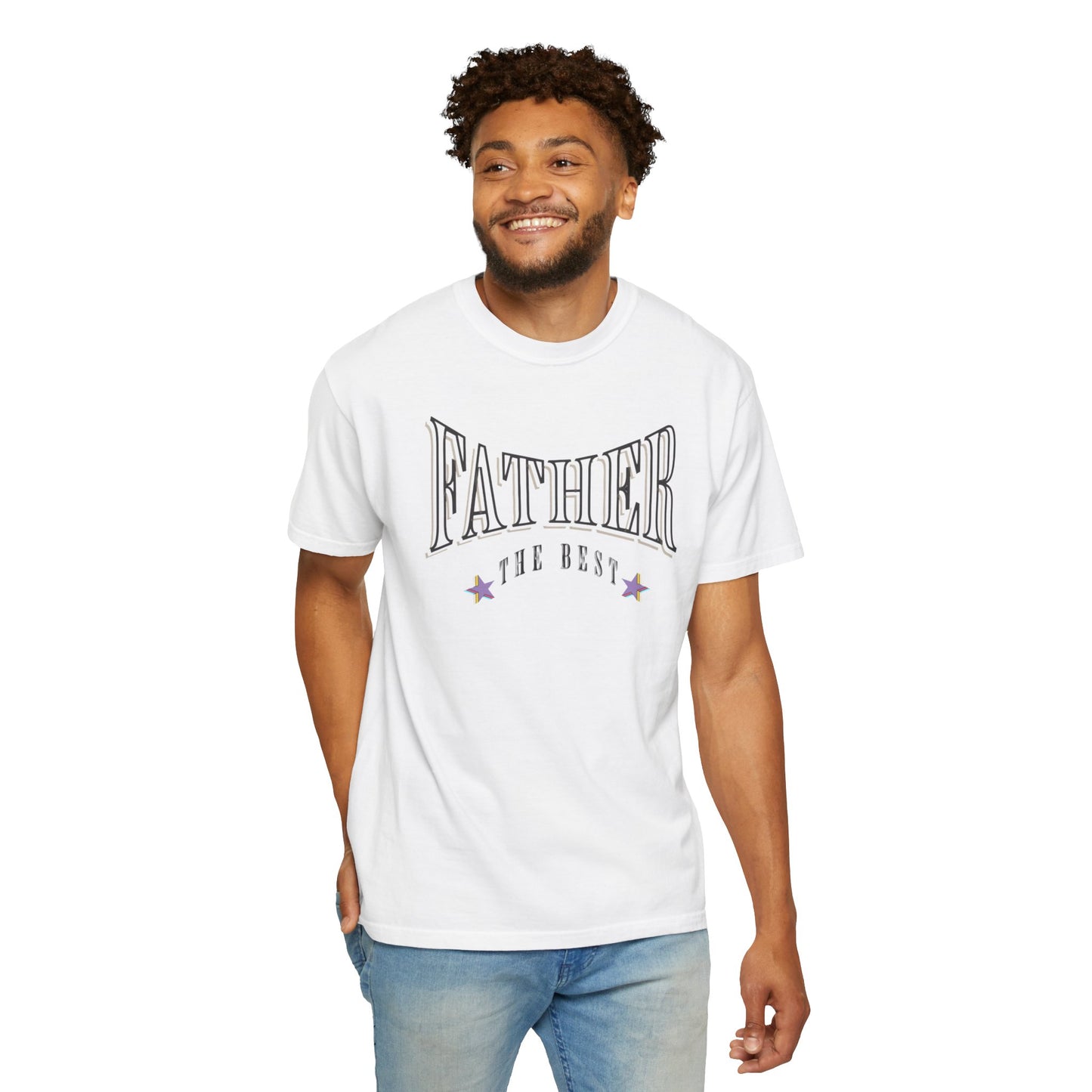 Father, "The Best" T-shirt - Unisex Garment-Dyed