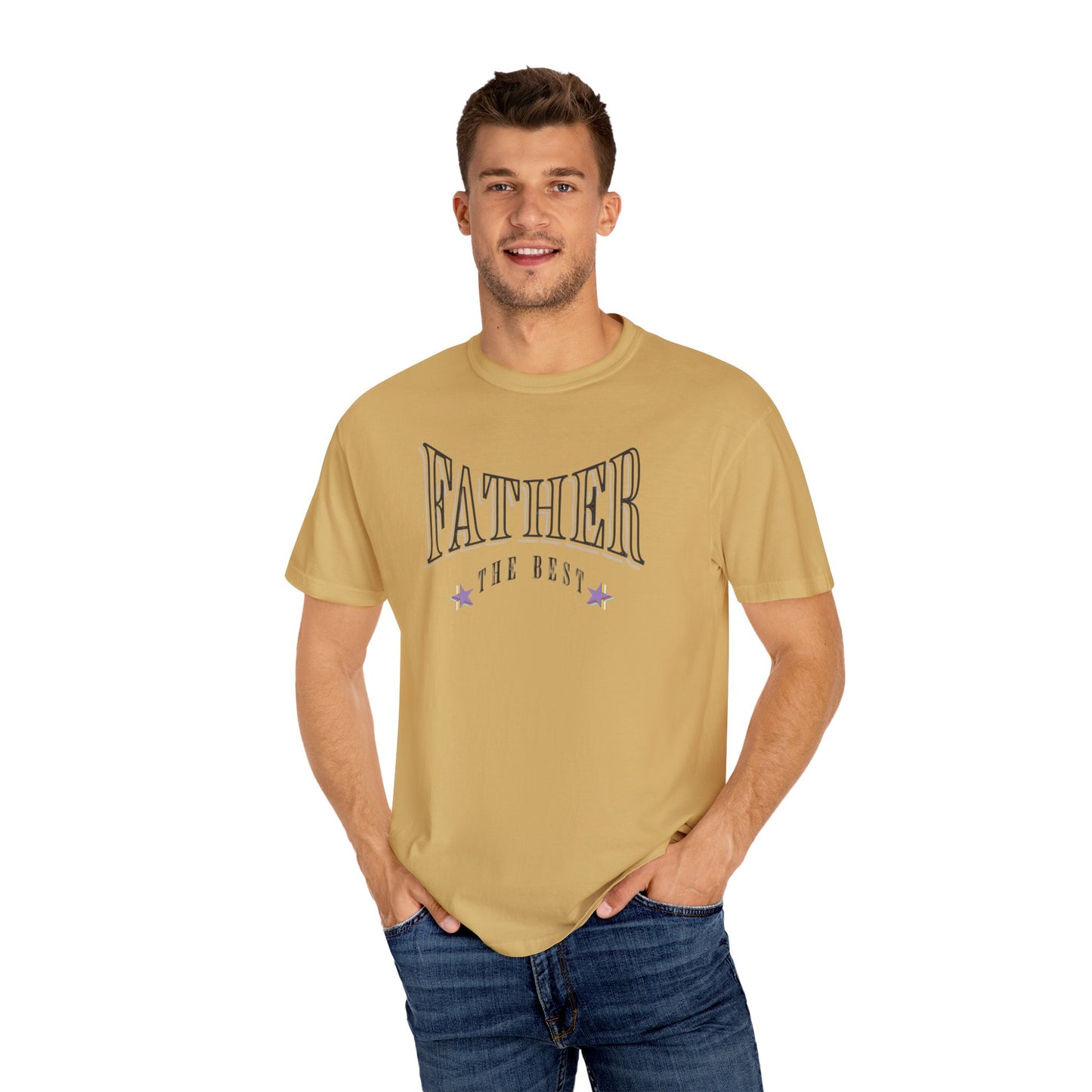 Father, "The Best" T-shirt - Unisex Garment-Dyed