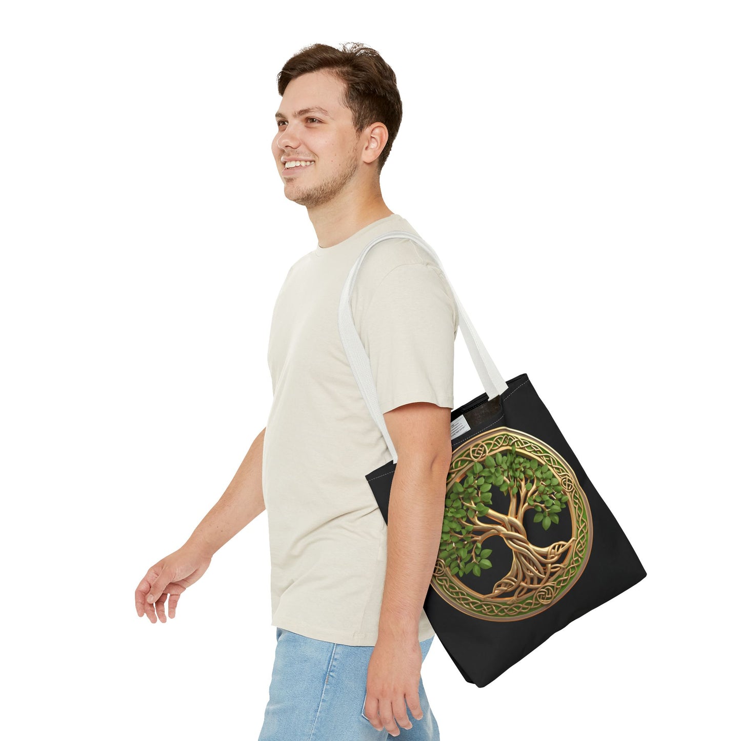 Life Tree Black Tote Bag