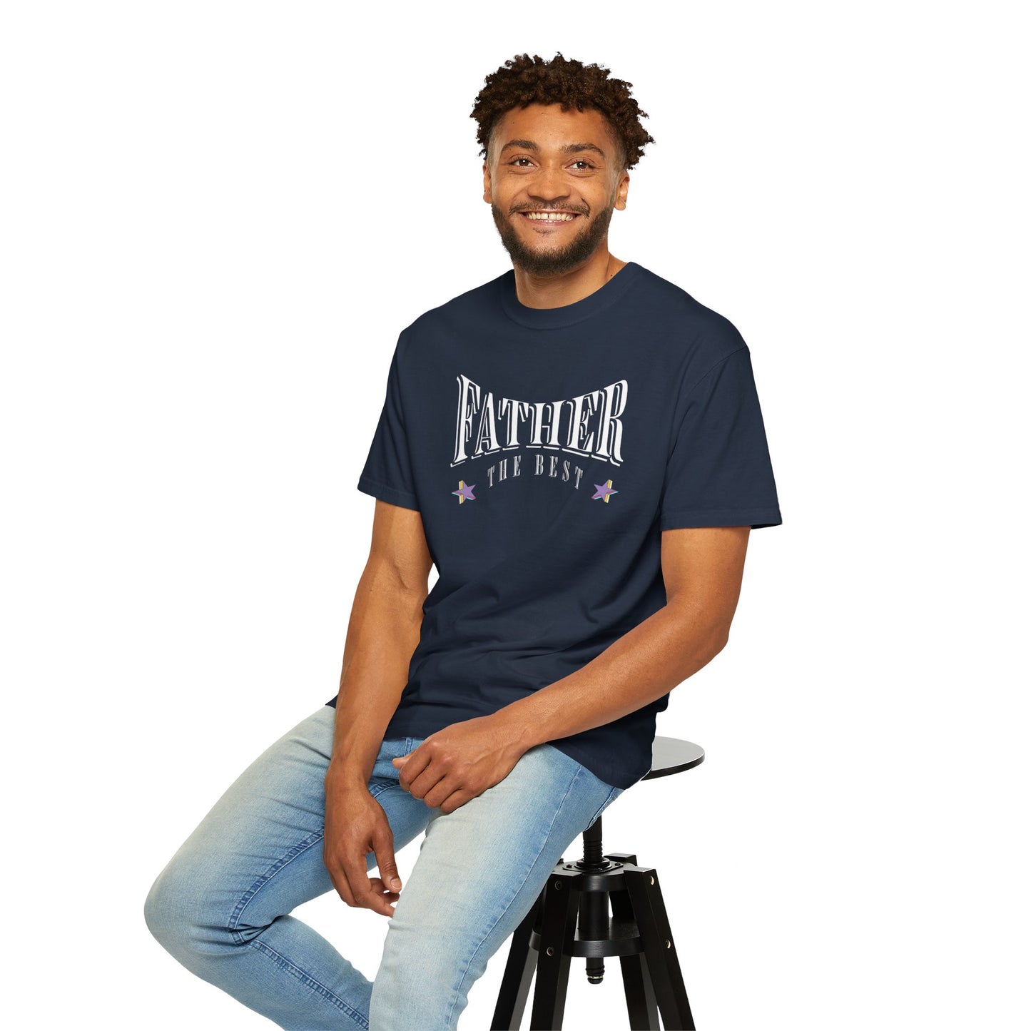 Father, "The Best" T-shirt - Unisex Garment-Dyed
