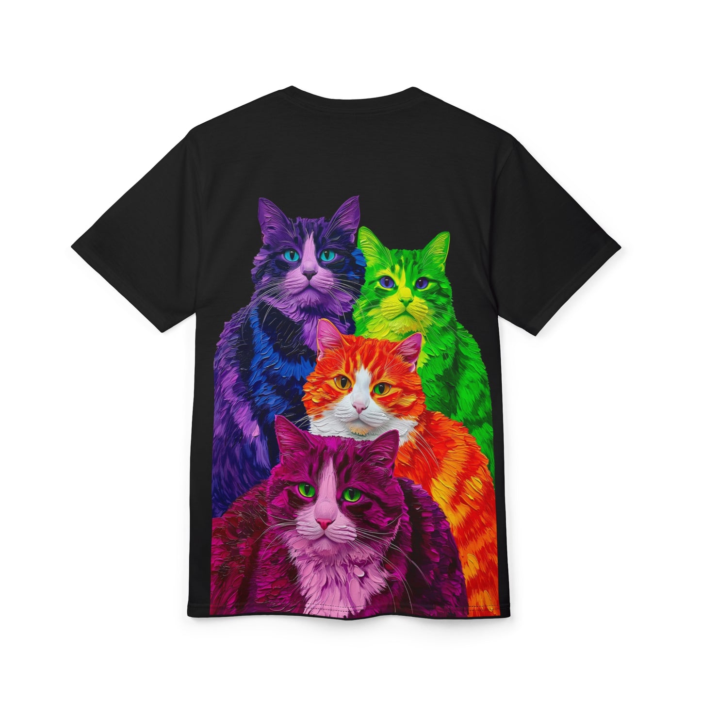 Colorful Cat Art T- Shirt
