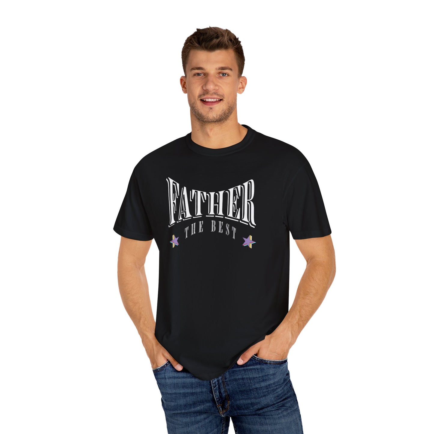 Father, "The Best" T-shirt - Unisex Garment-Dyed