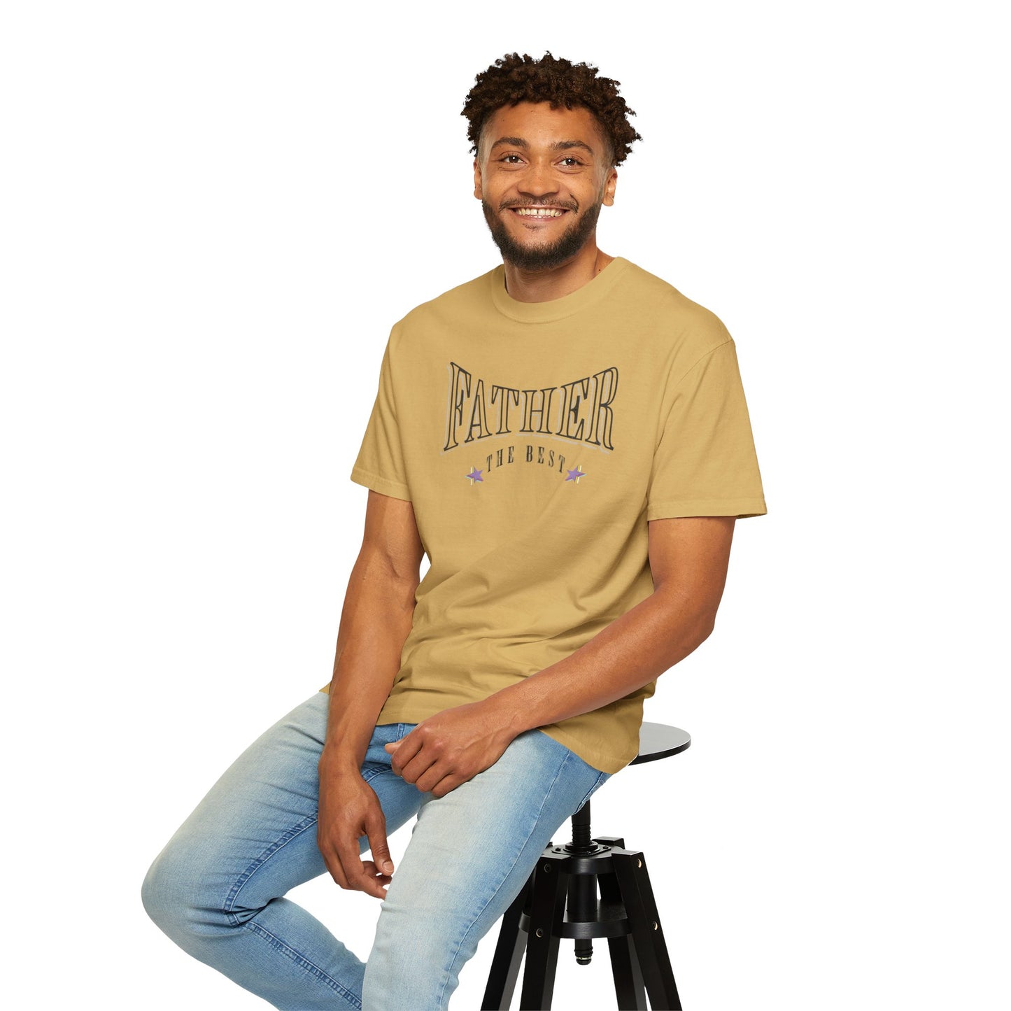 Father, "The Best" T-shirt - Unisex Garment-Dyed