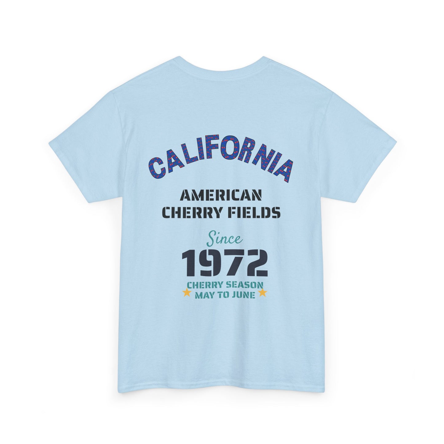 California cherry Season Unisex Tee, Cotton T-shirt, Summer Harvest Graphic Top.