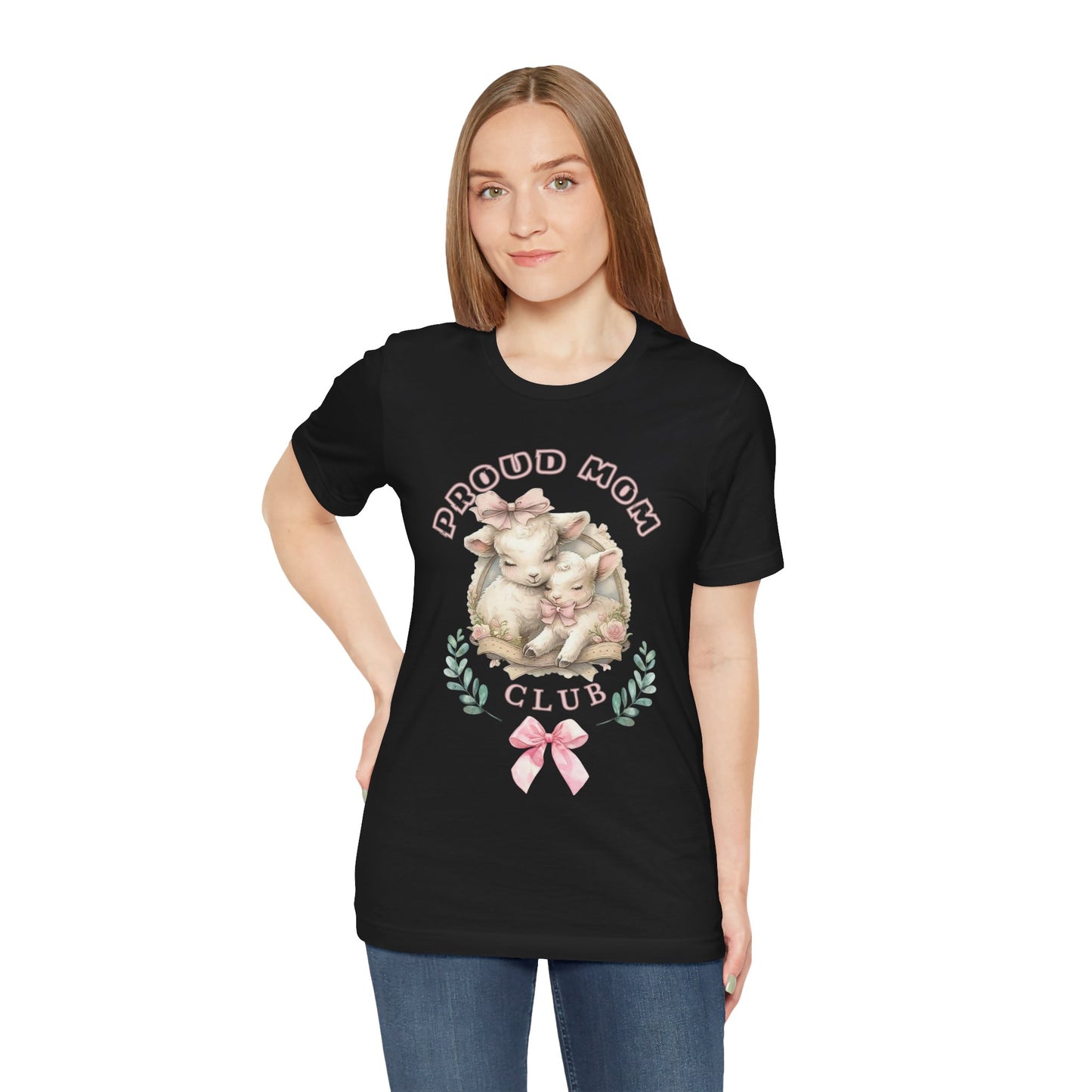 Proud Mom Club Tee, Mother's Day Gift, Coquette Style Shirt, Lifetime Member, Unisex T-Shirt.