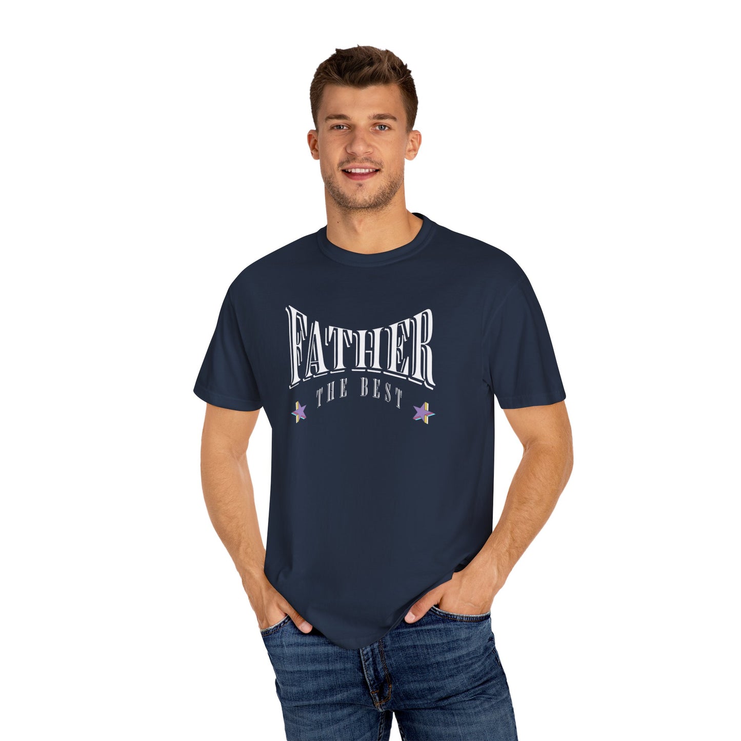 Father, "The Best" T-shirt - Unisex Garment-Dyed