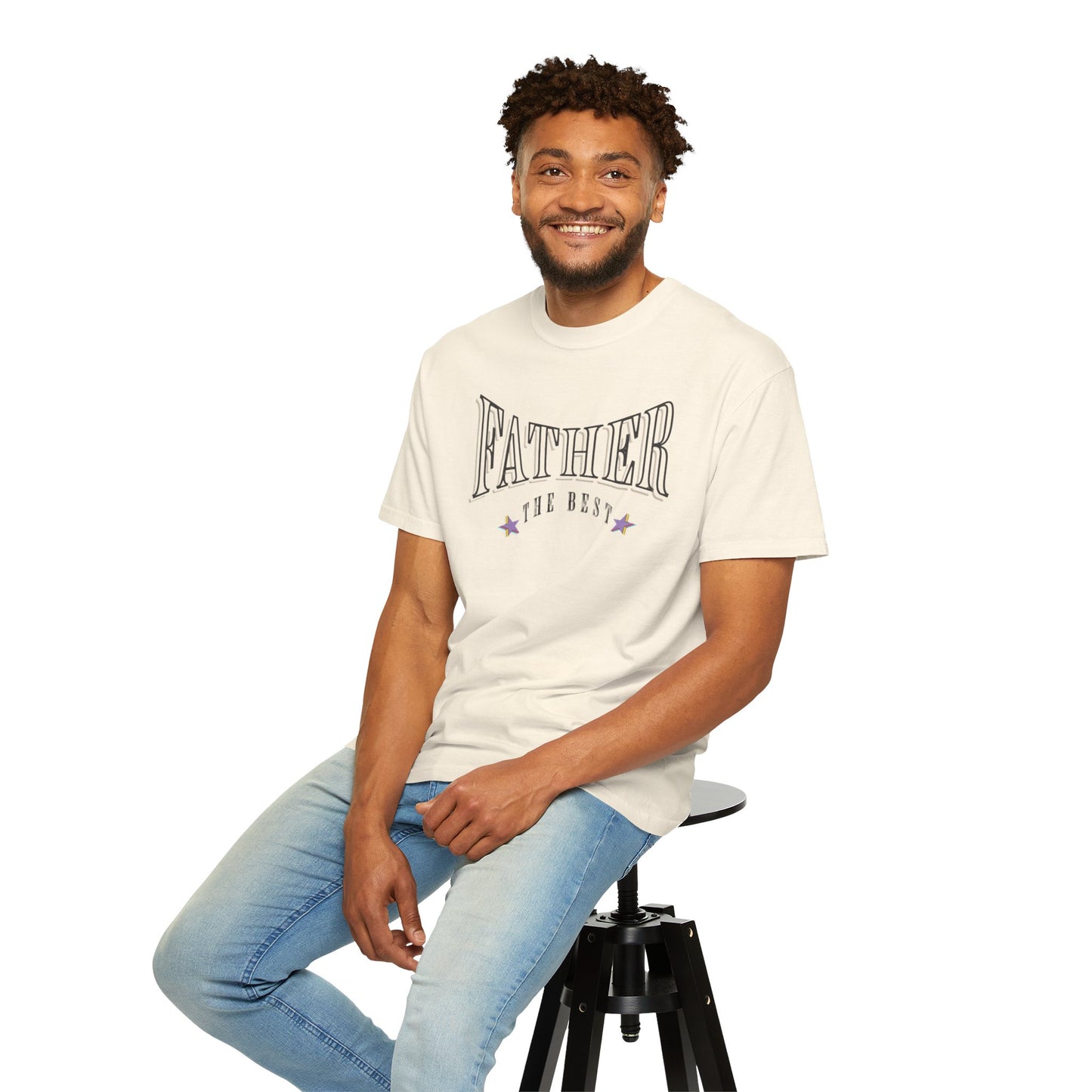 Father, "The Best" T-shirt - Unisex Garment-Dyed