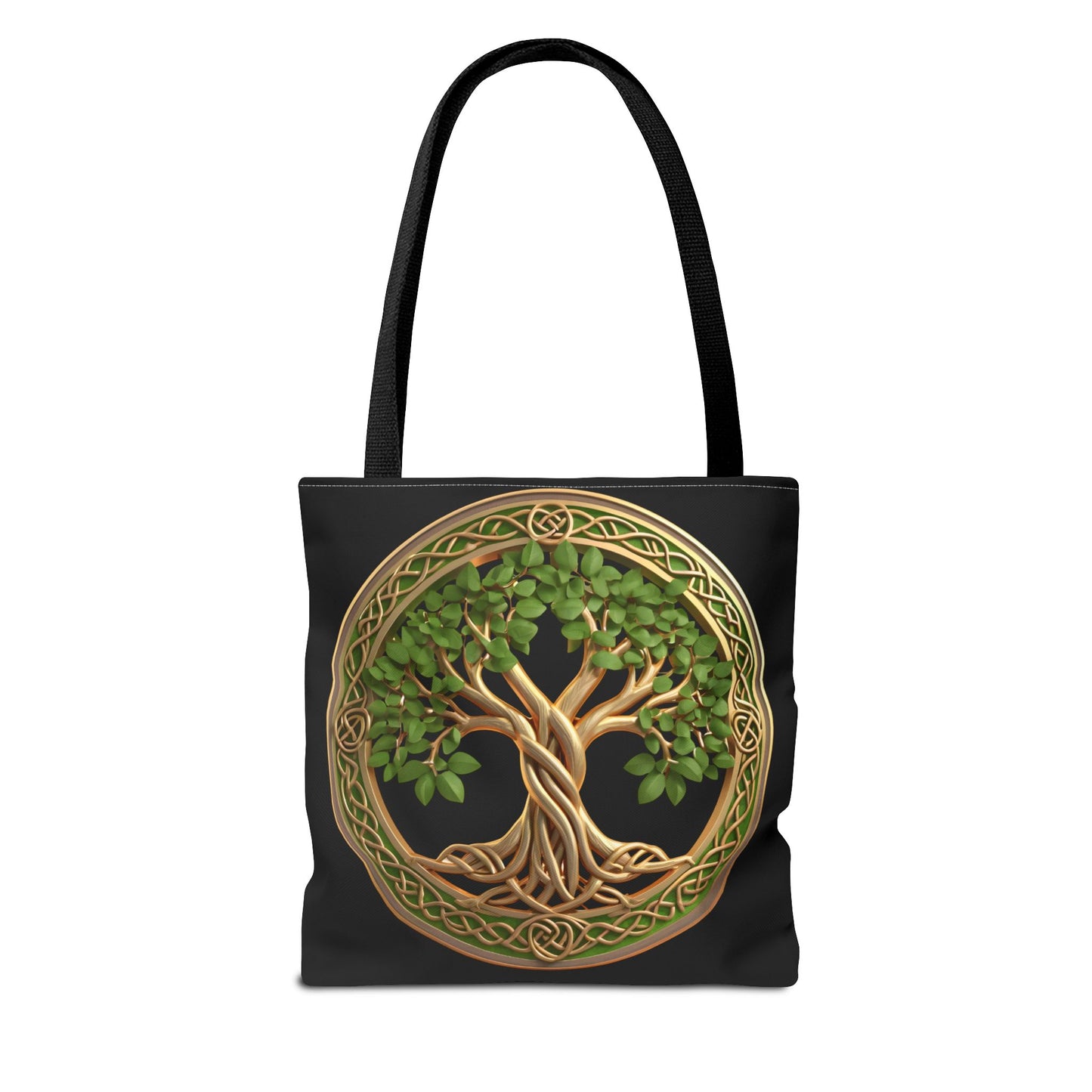 Life Tree Black Tote Bag
