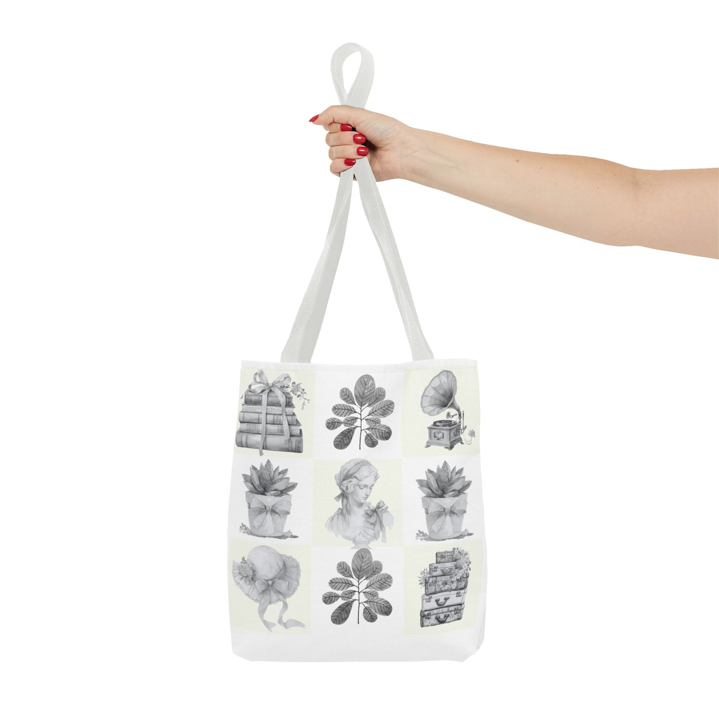 Chic vintage Botanical Tote Bag - Artistic Floral Design.