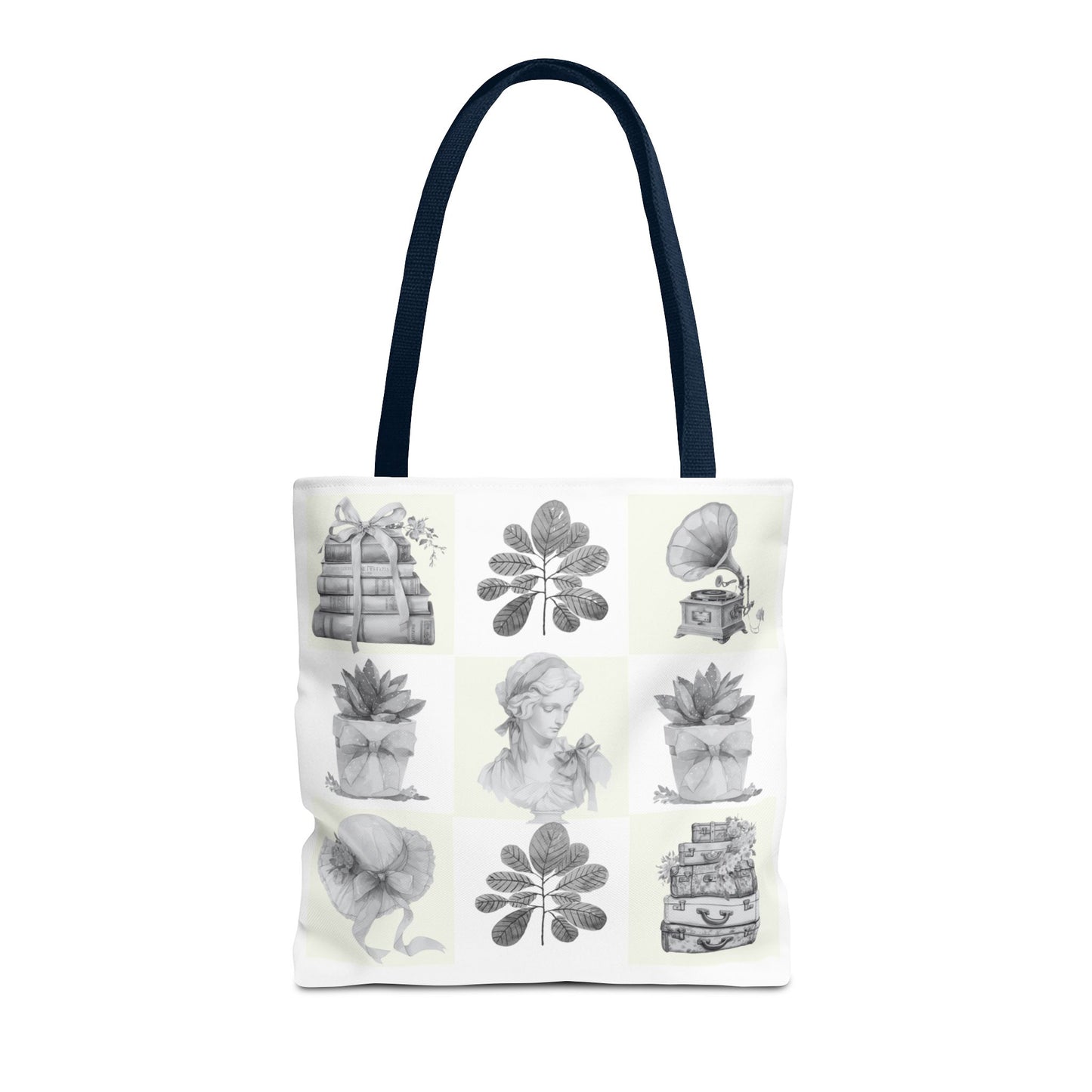 Chic vintage Botanical Tote Bag - Artistic Floral Design.