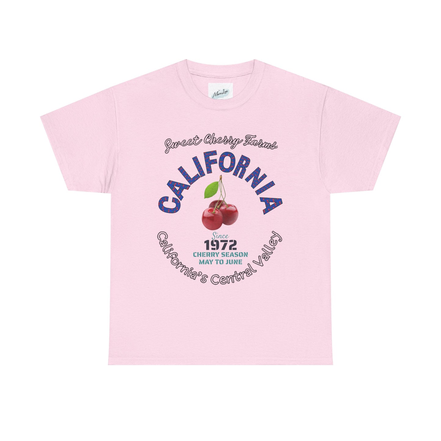 California cherry Season Unisex Tee, Cotton T-shirt, Summer Harvest Graphic Top.