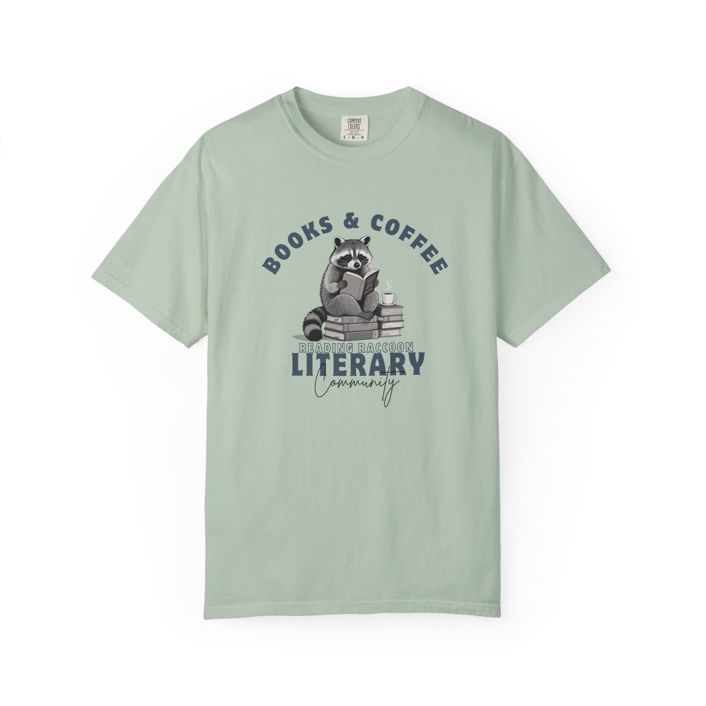 Reading Raccoon- Books & Coffee T-shirt