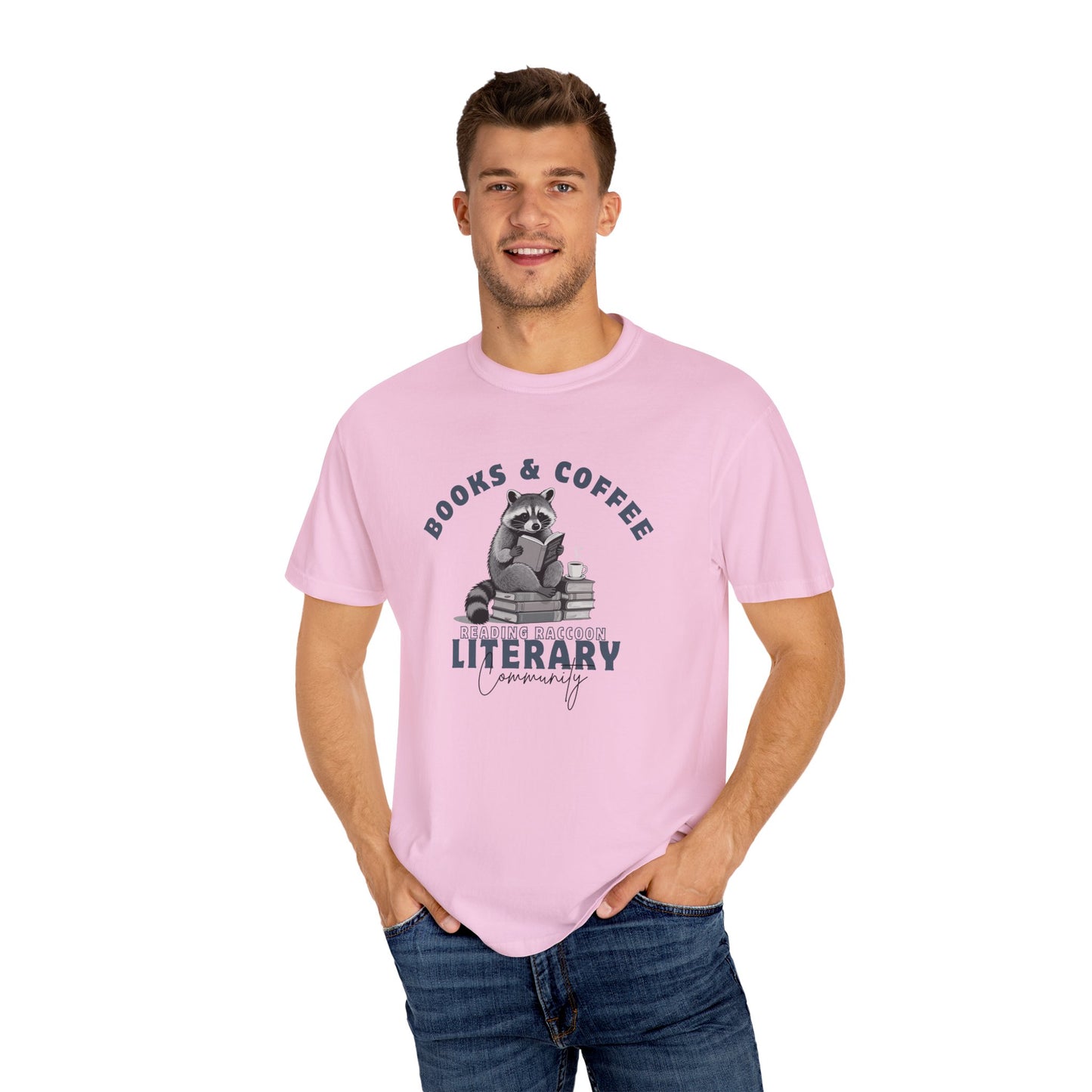 Reading Raccoon- Books & Coffee T-shirt