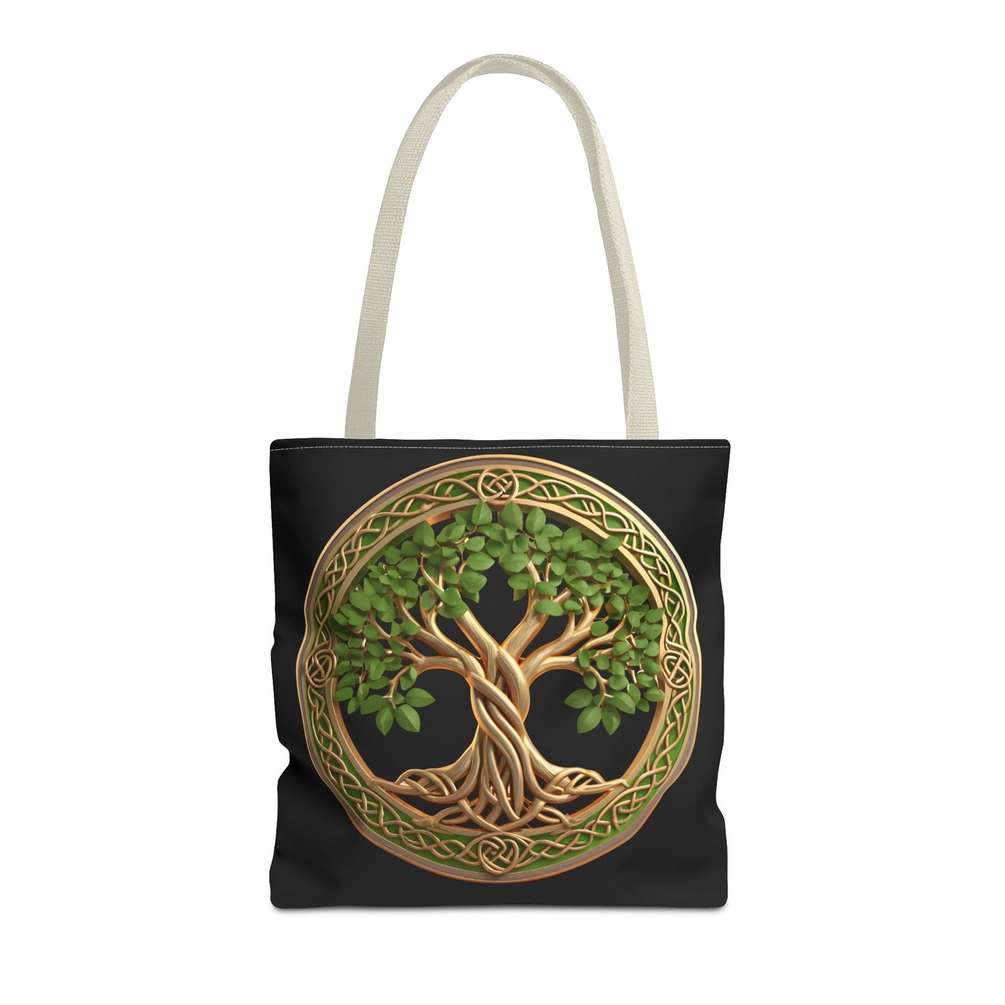 Life Tree Black Tote Bag