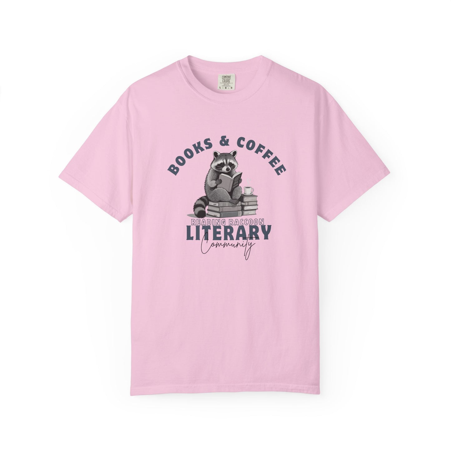 Reading Raccoon- Books & Coffee T-shirt
