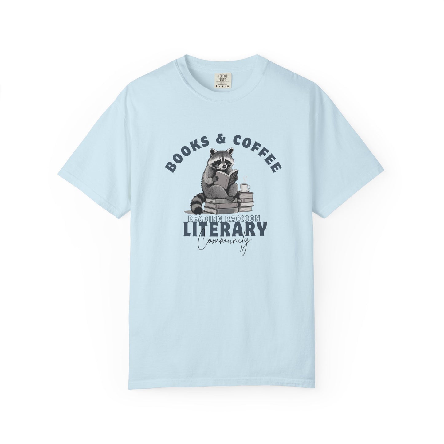 Reading Raccoon- Books & Coffee T-shirt