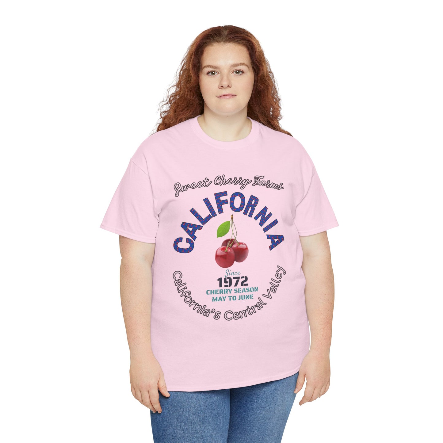 California cherry Season Unisex Tee, Cotton T-shirt, Summer Harvest Graphic Top.
