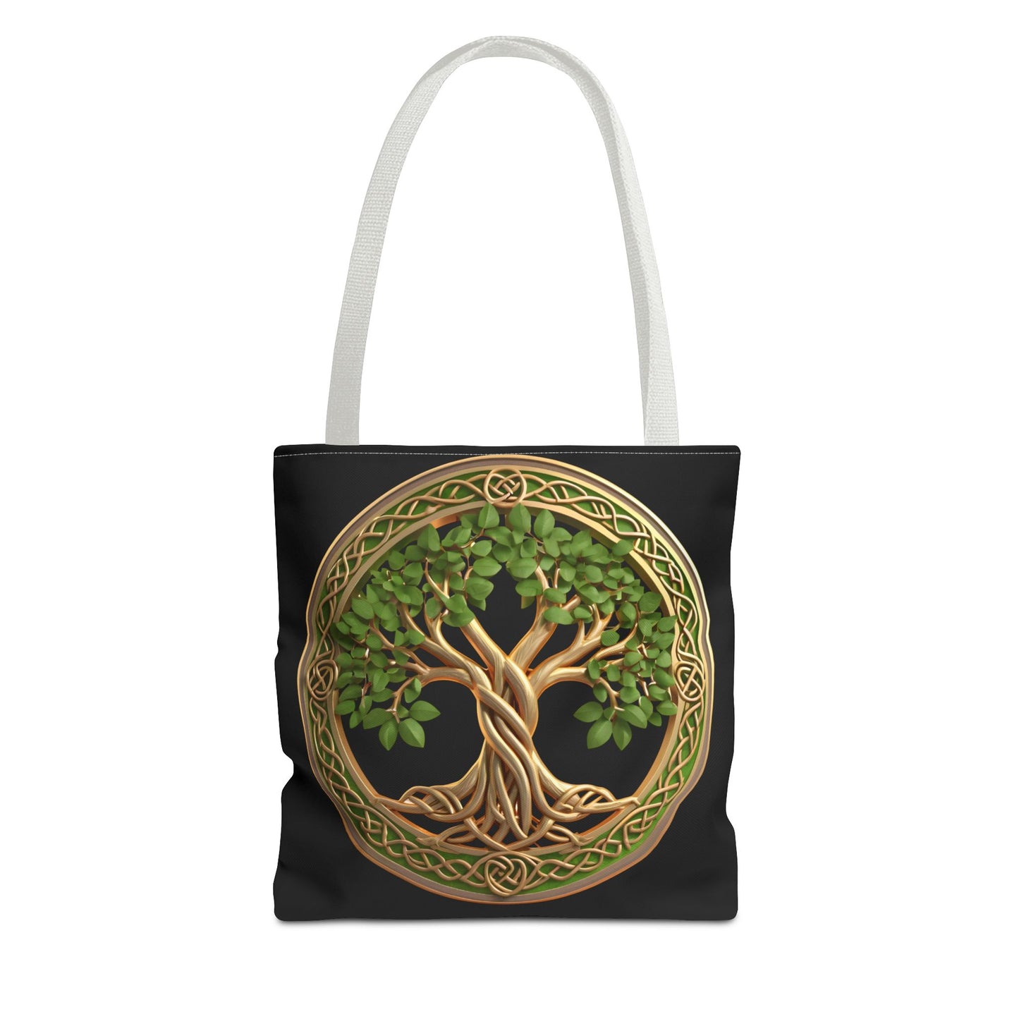 Life Tree Black Tote Bag