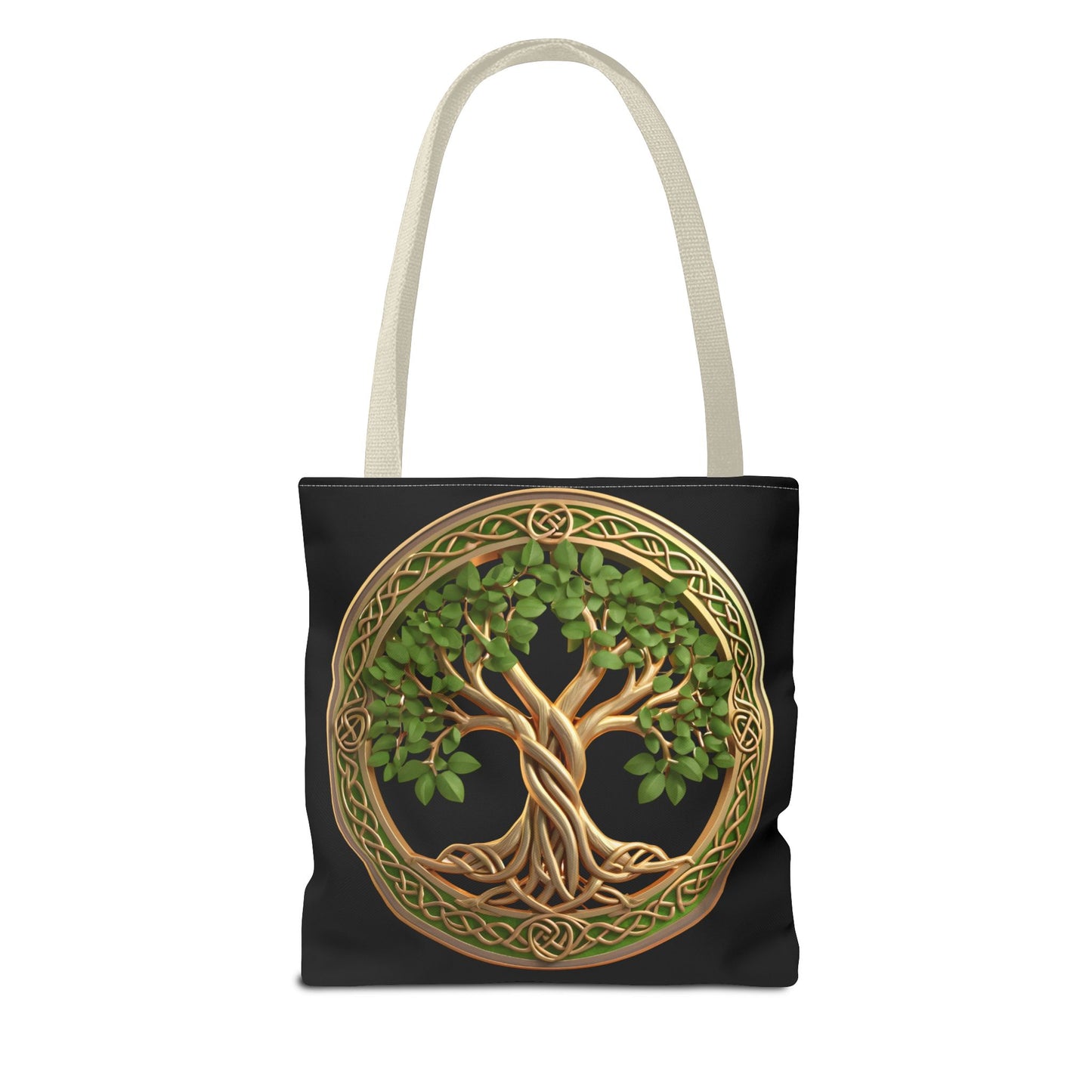 Life Tree Black Tote Bag