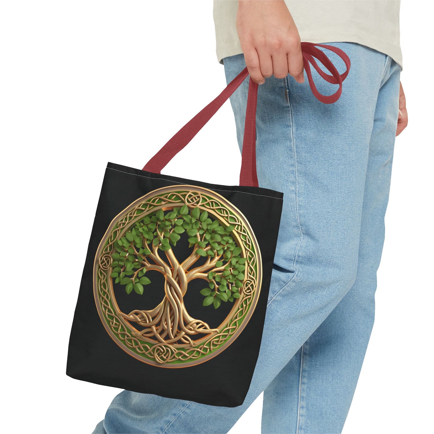 Life Tree Black Tote Bag