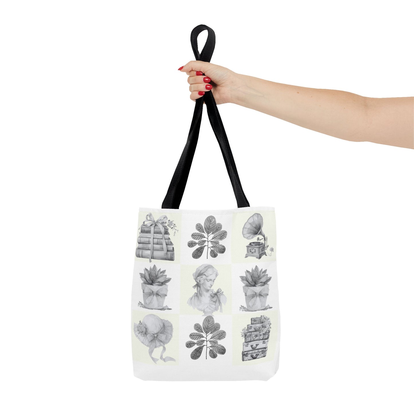 Chic vintage Botanical Tote Bag - Artistic Floral Design.