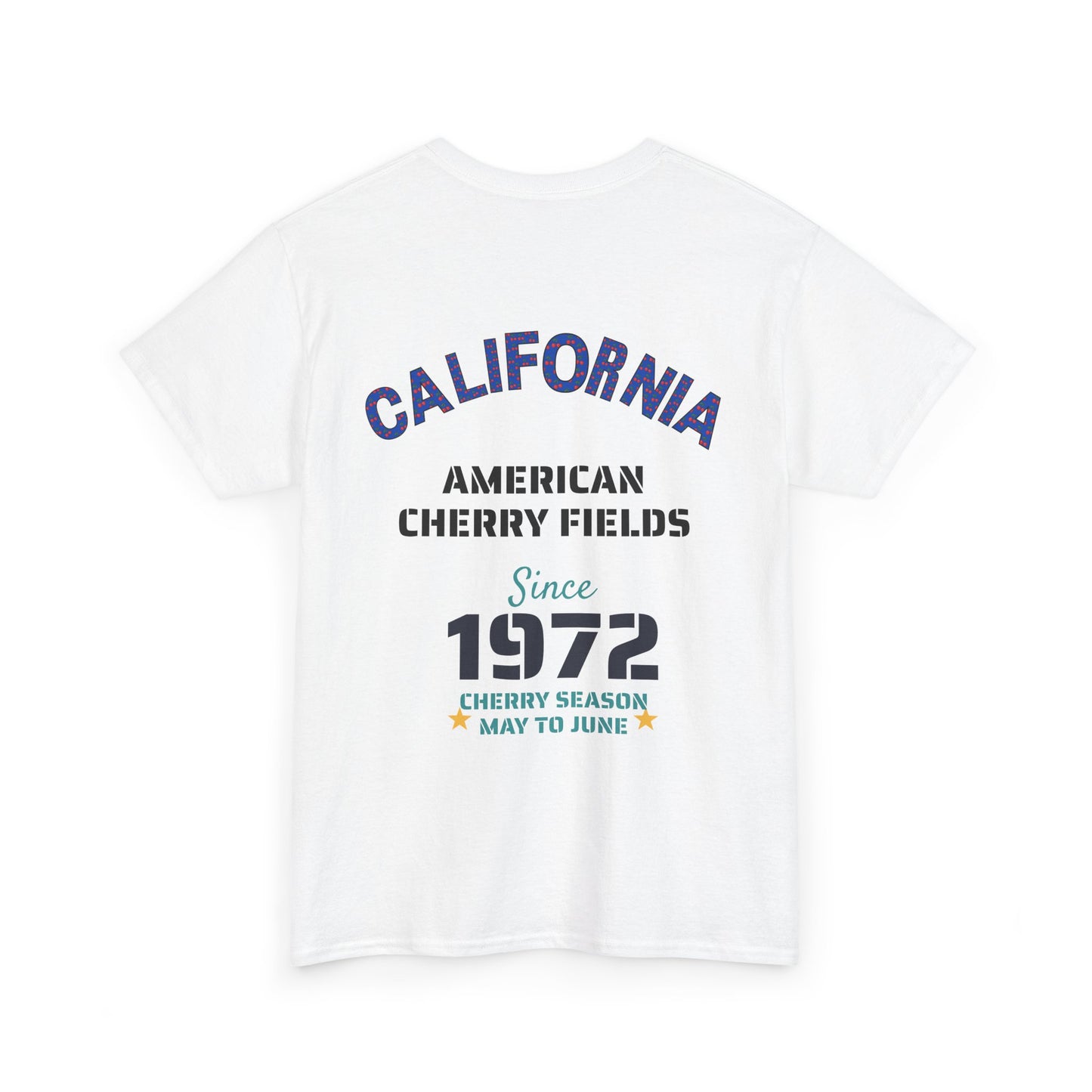 California cherry Season Unisex Tee, Cotton T-shirt, Summer Harvest Graphic Top.