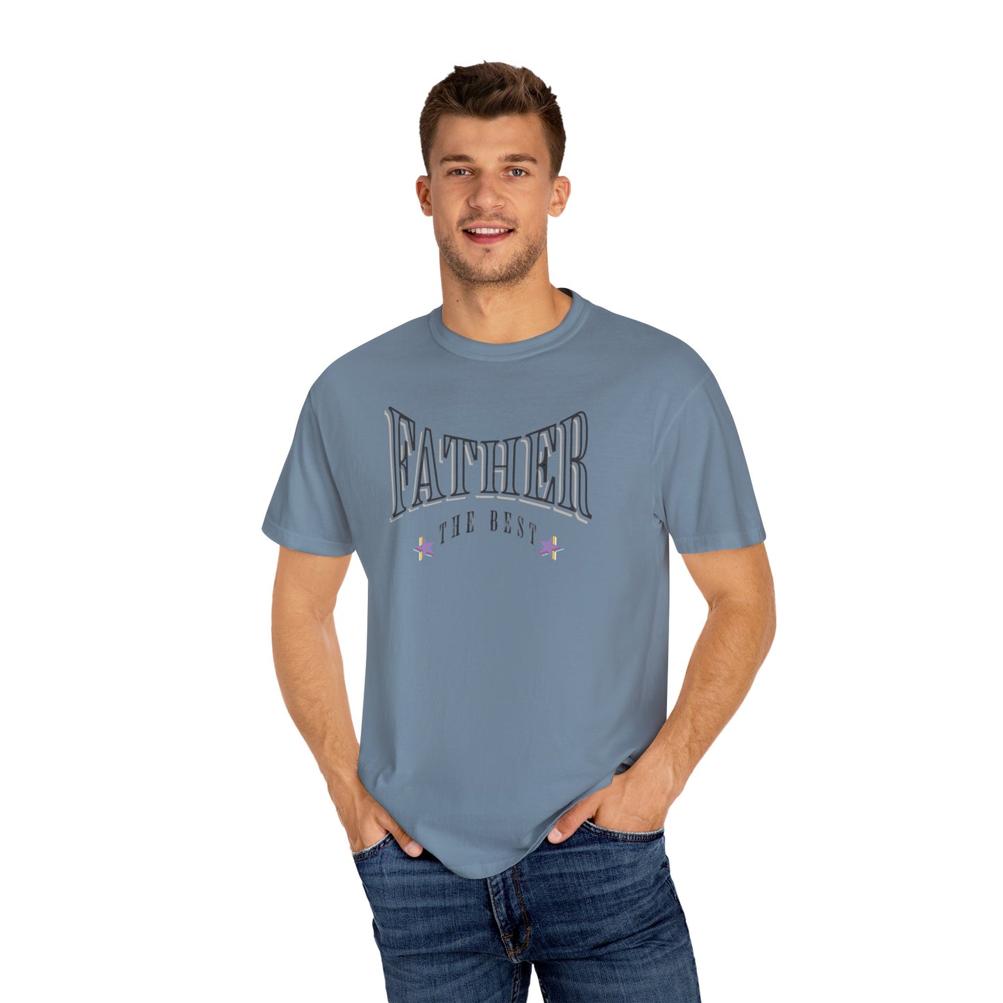 Father, "The Best" T-shirt - Unisex Garment-Dyed