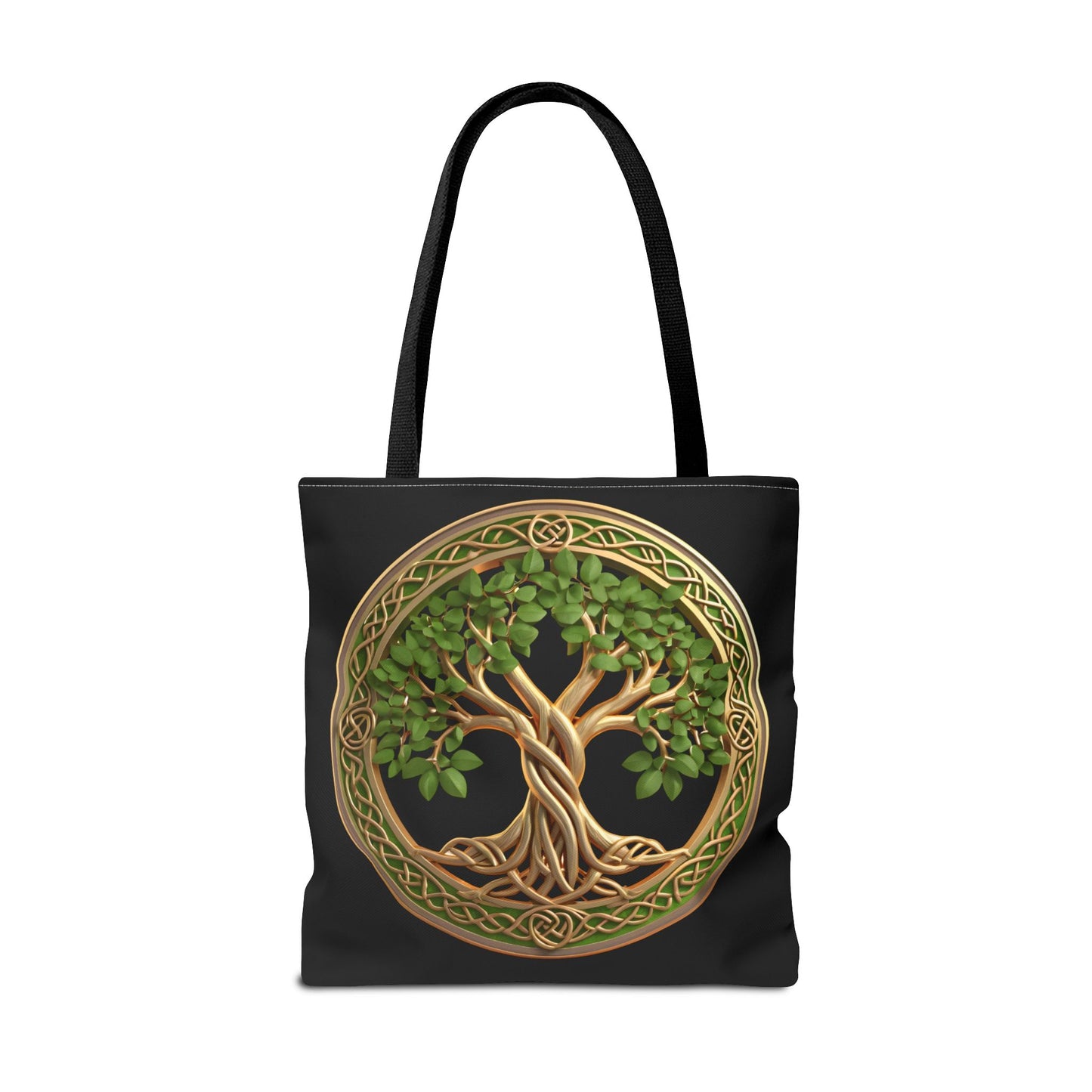 Life Tree Black Tote Bag