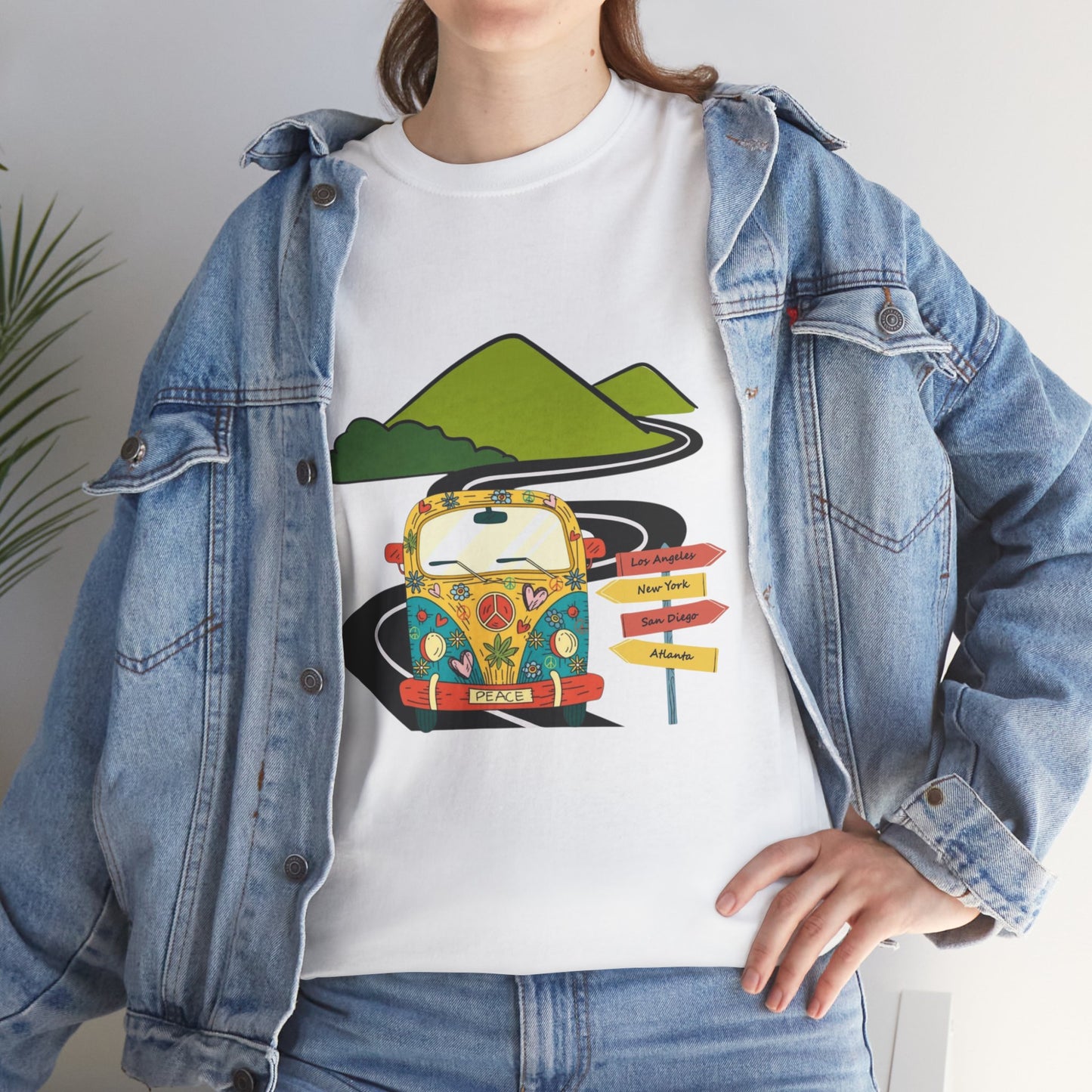 Kombi Road Trip Tee, Adventure Unisex T-Shirt, Wanderlust Cotton Shirt, On the Road Top, Retro Van Graphic Tee