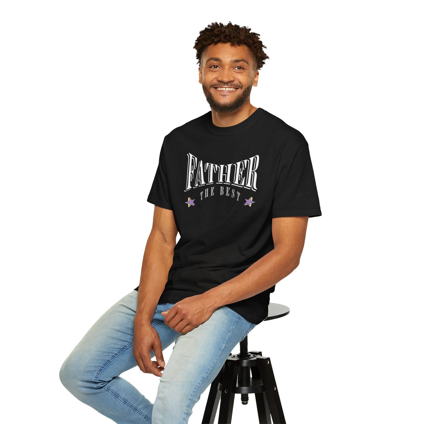 Father, "The Best" T-shirt - Unisex Garment-Dyed