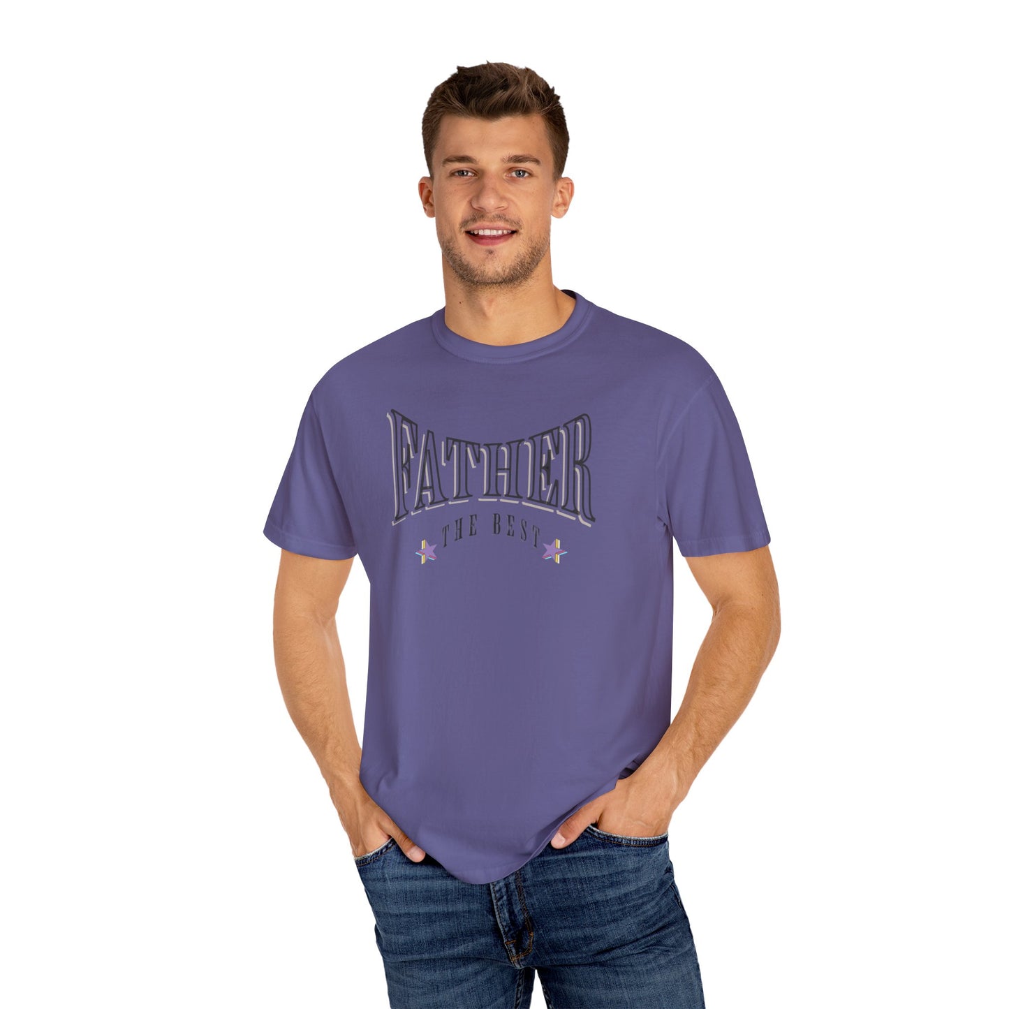 Father, "The Best" T-shirt - Unisex Garment-Dyed