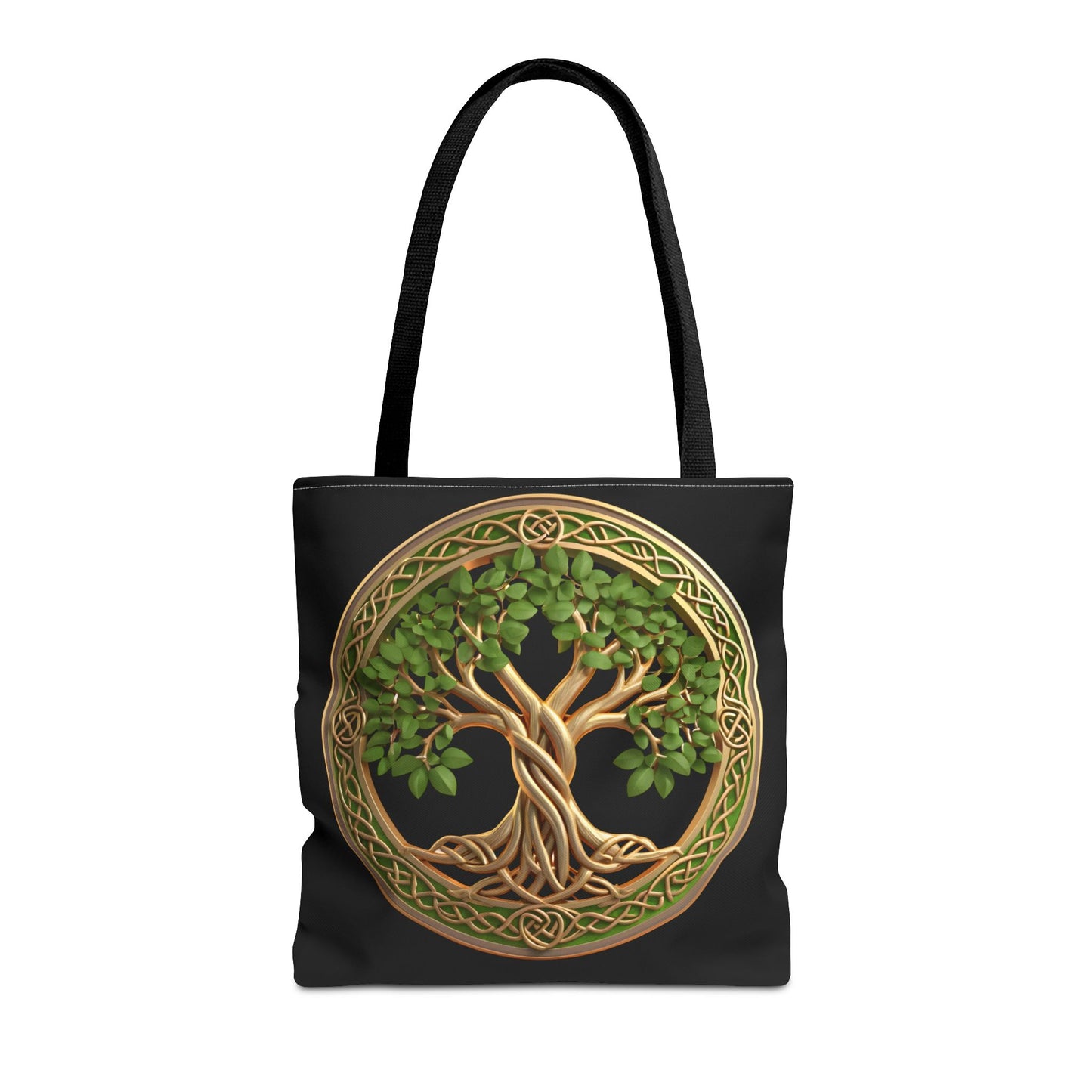 Life Tree Black Tote Bag