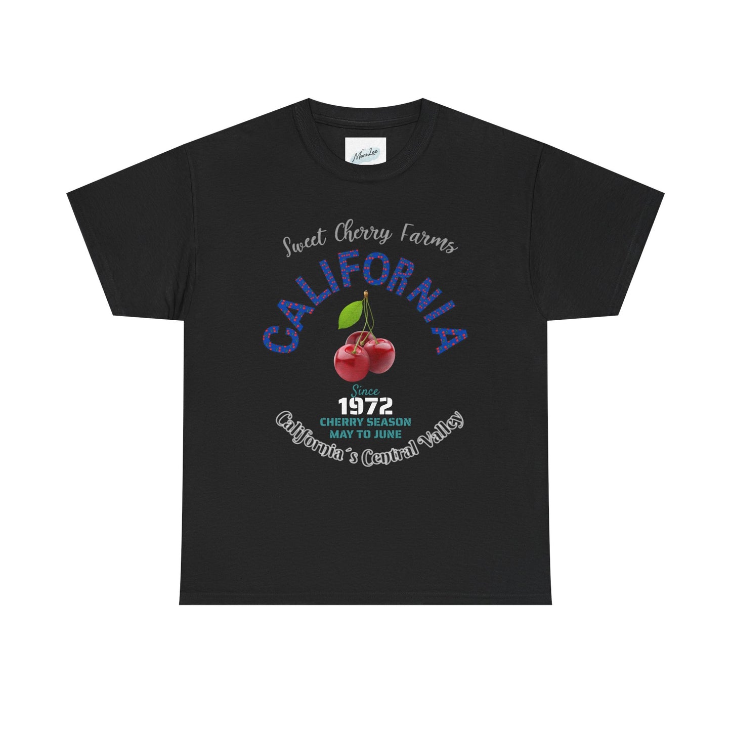 California cherry Season Unisex Tee, Cotton T-shirt, Summer Harvest Graphic Top.