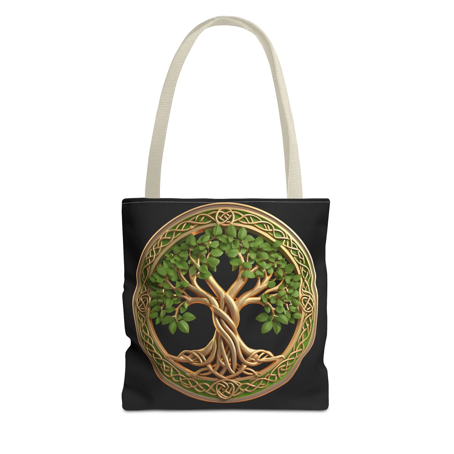 Life Tree Black Tote Bag