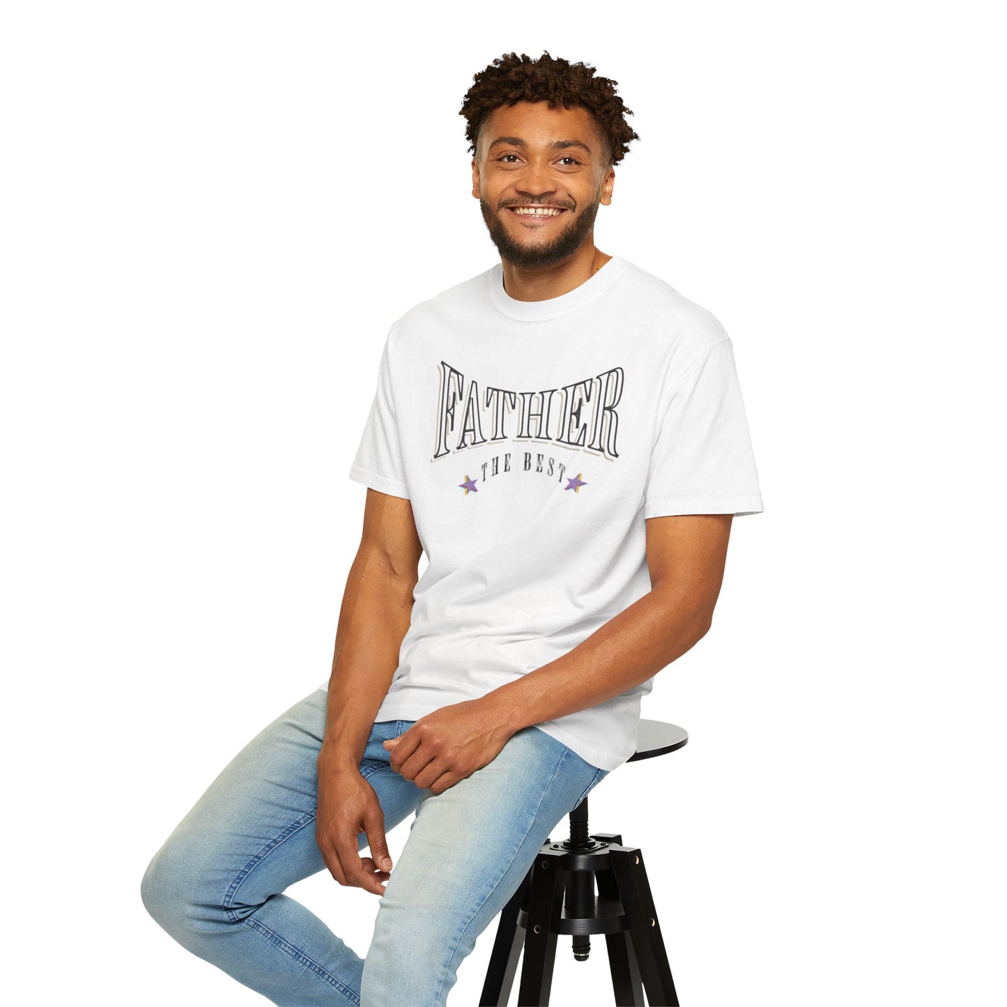 Father, "The Best" T-shirt - Unisex Garment-Dyed