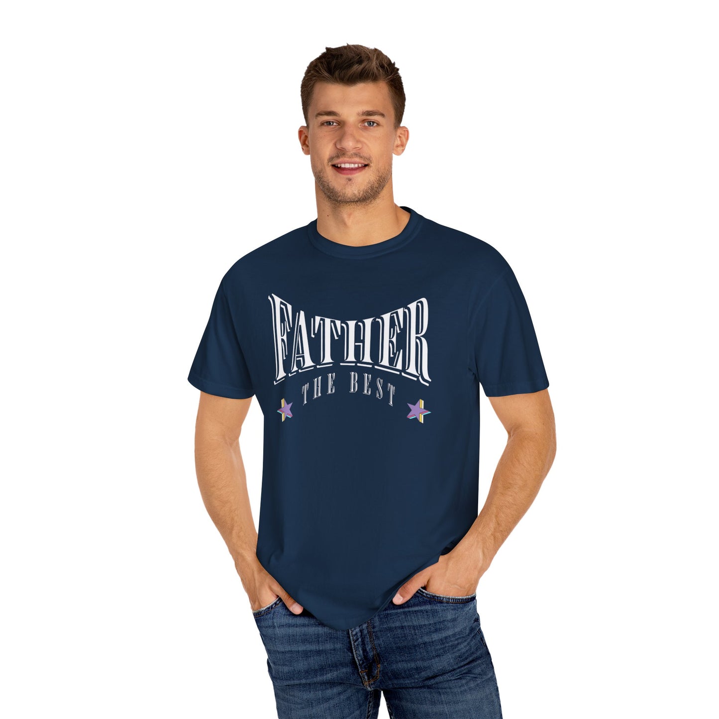 Father, "The Best" T-shirt - Unisex Garment-Dyed