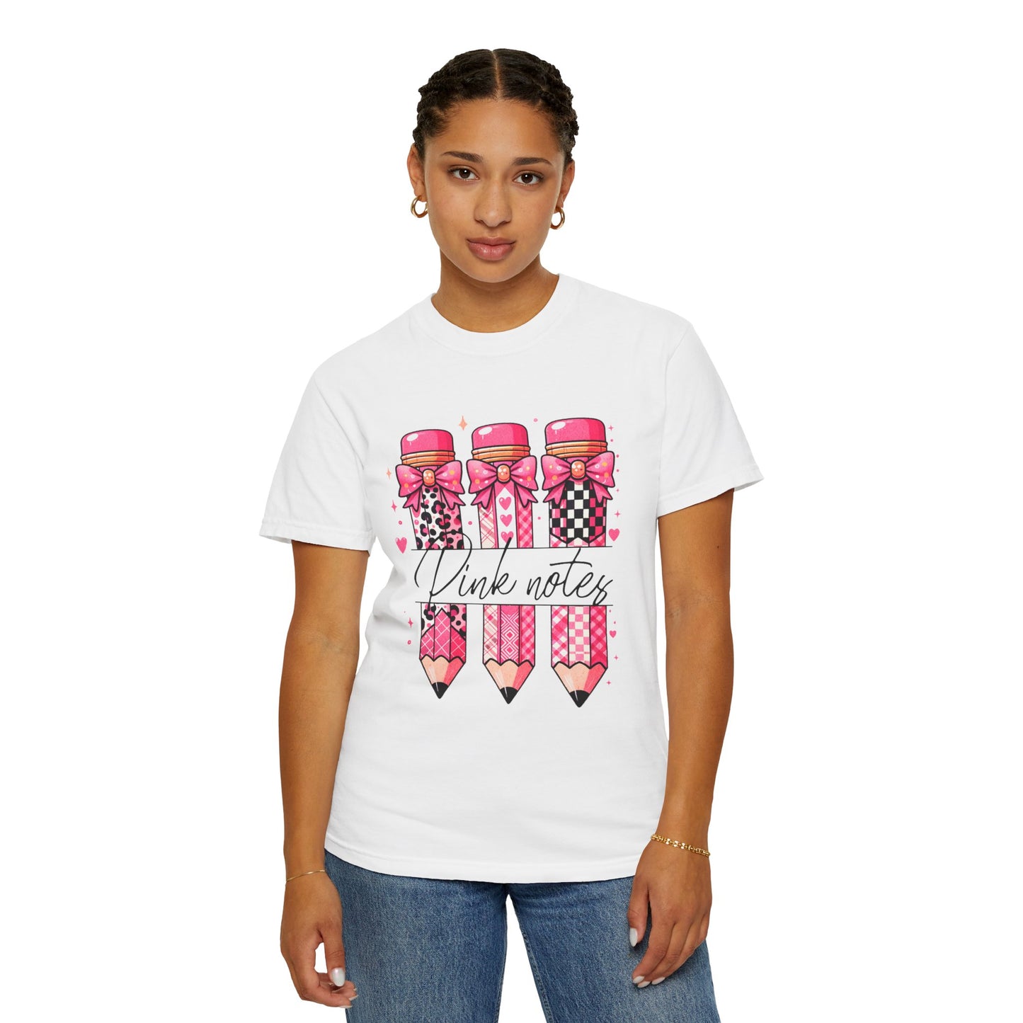 Stylish Pink Notes T-Shirt
