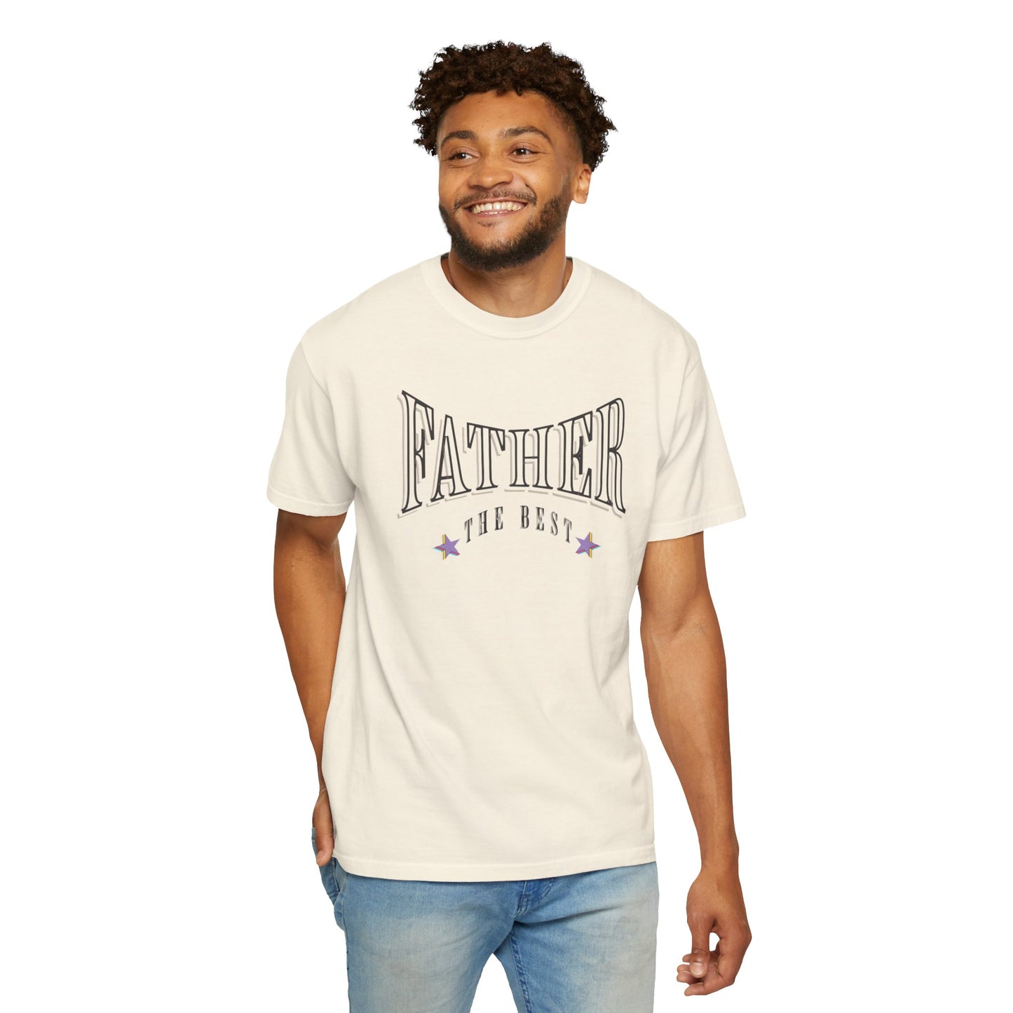 Father, "The Best" T-shirt - Unisex Garment-Dyed