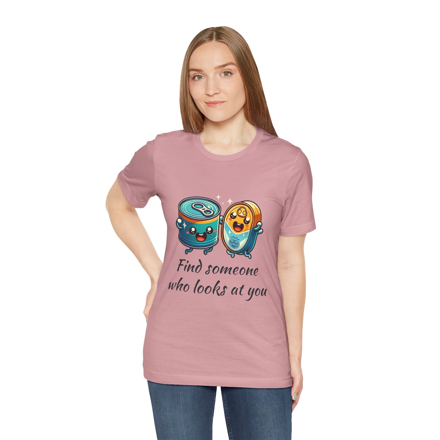 Funny Cans and Cat Unisex Tee, Men Women T-Shirt, Humorous Quote Top, Short Sleeve Shirt