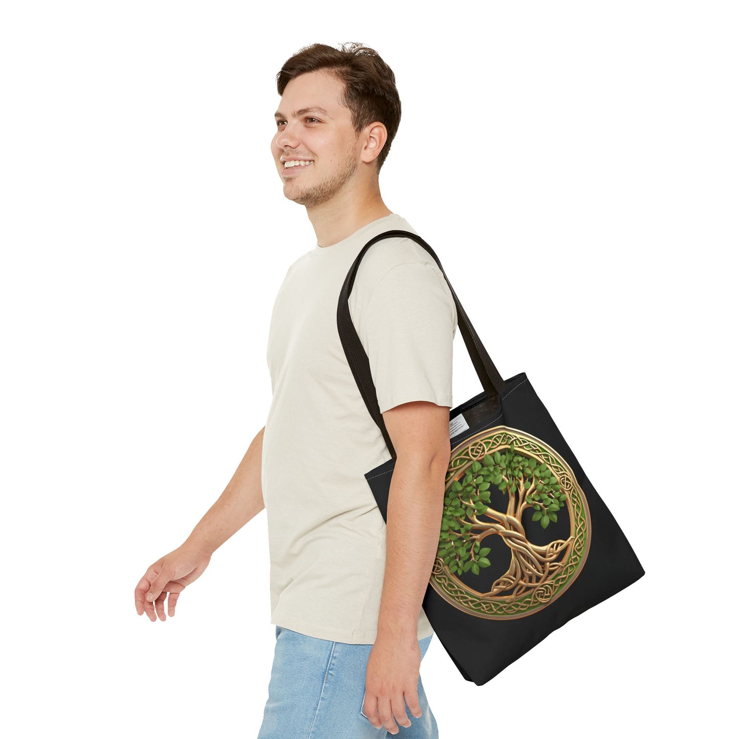 Life Tree Black Tote Bag