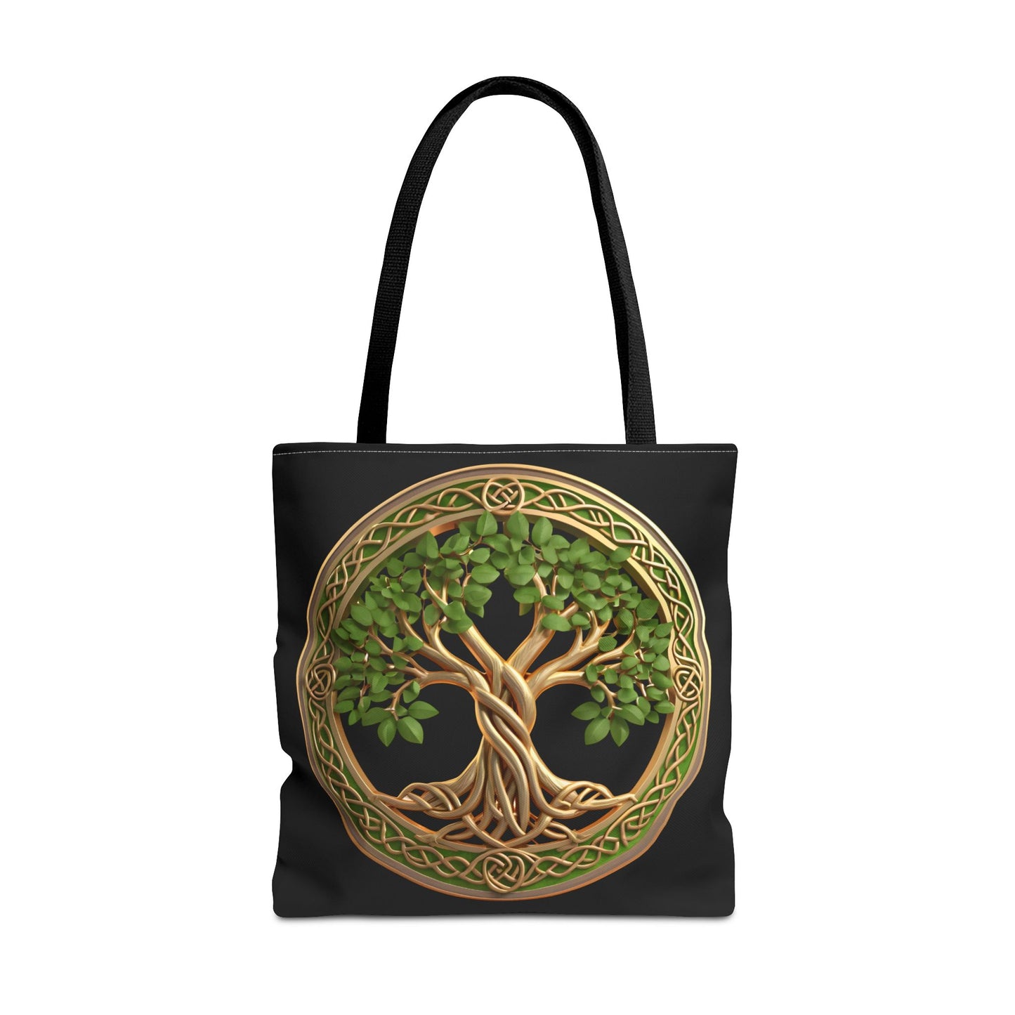 Life Tree Black Tote Bag
