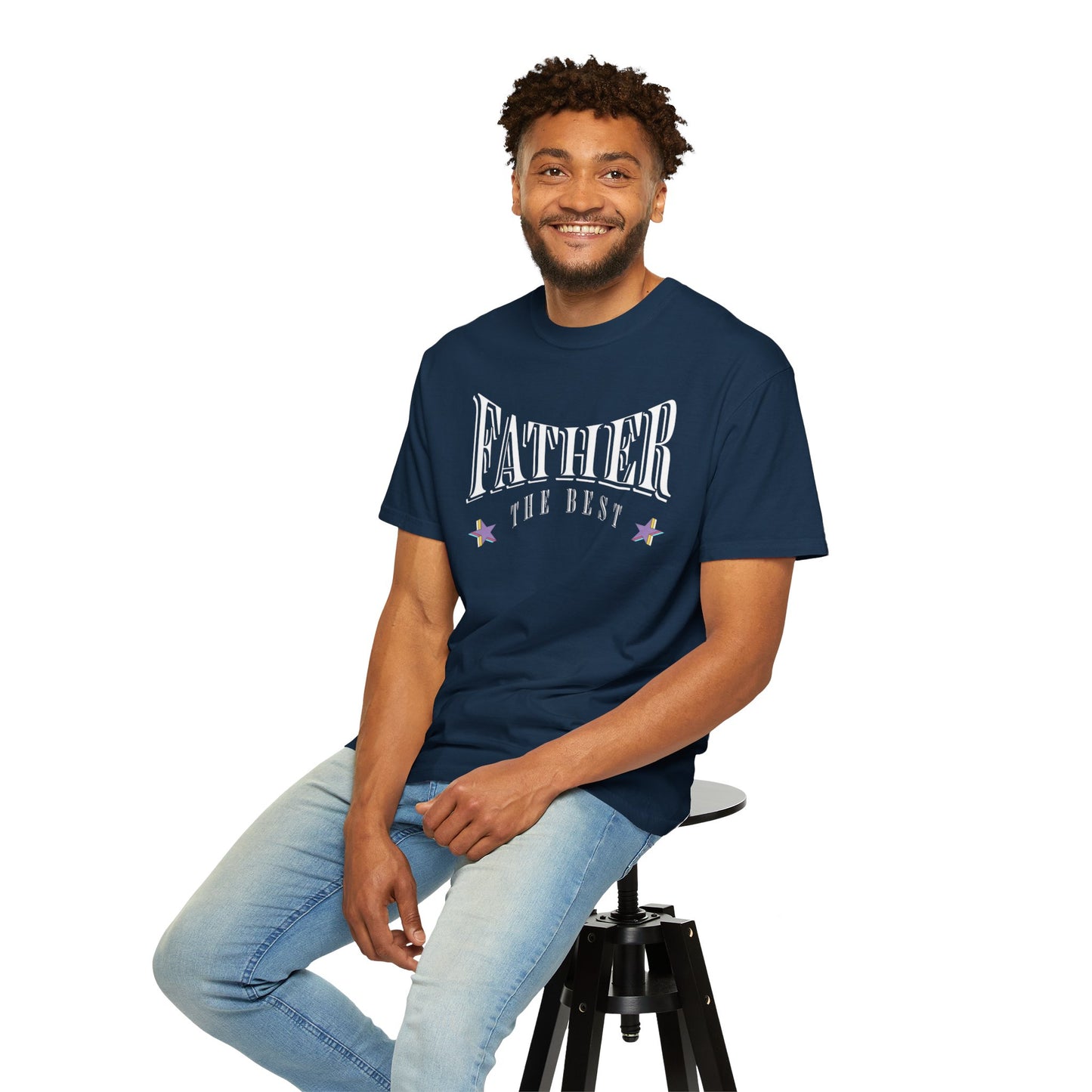 Father, "The Best" T-shirt - Unisex Garment-Dyed