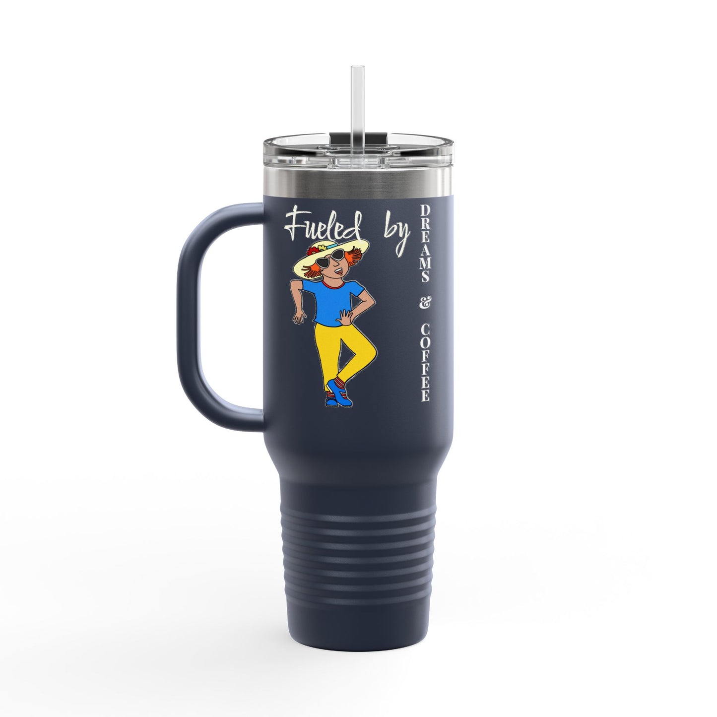 Red Hair Girl Large Travel Mug