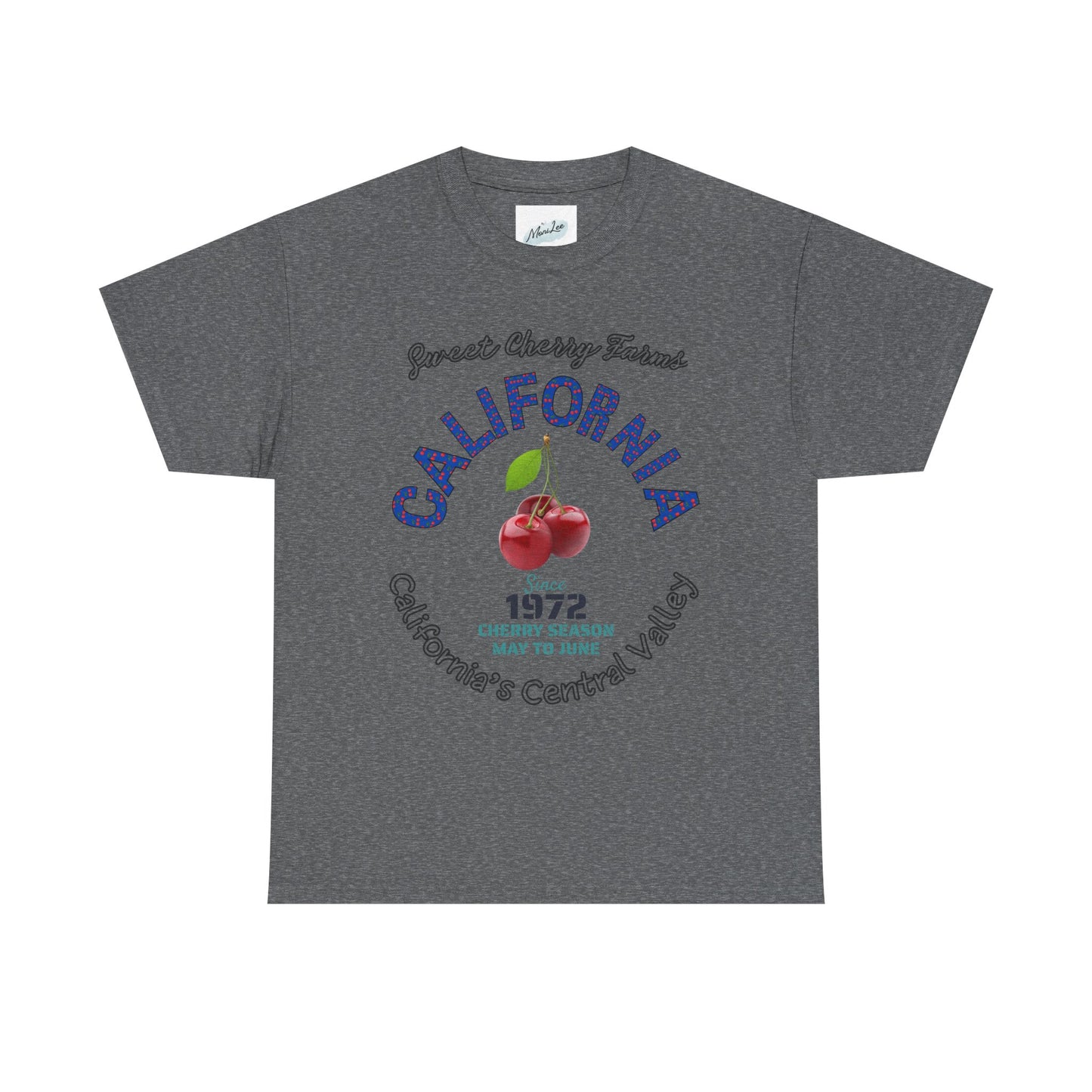 California cherry Season Unisex Tee, Cotton T-shirt, Summer Harvest Graphic Top.