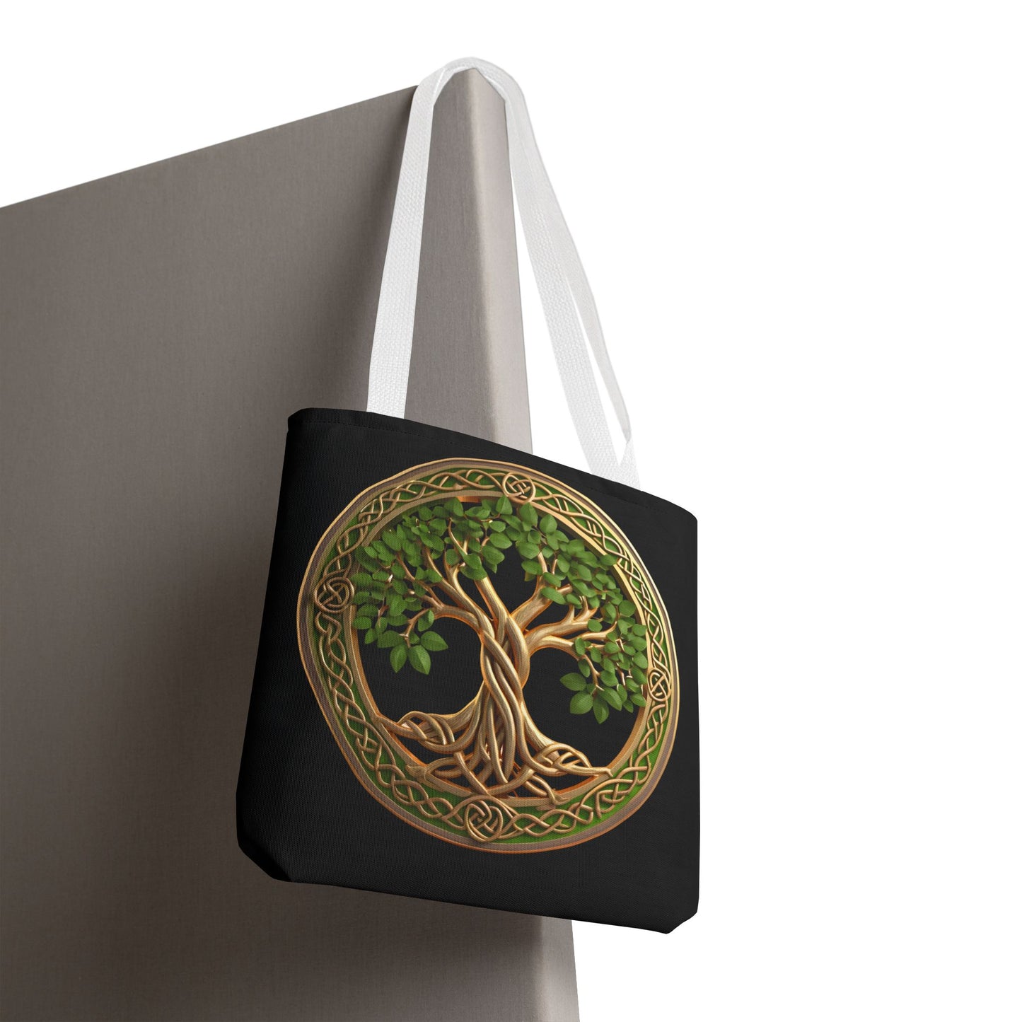 Life Tree Black Tote Bag
