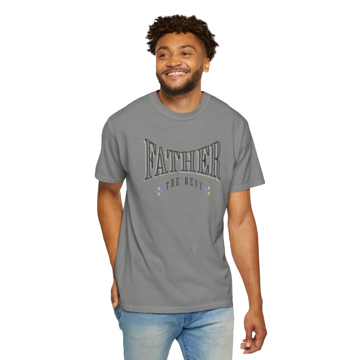 Father, "The Best" T-shirt - Unisex Garment-Dyed