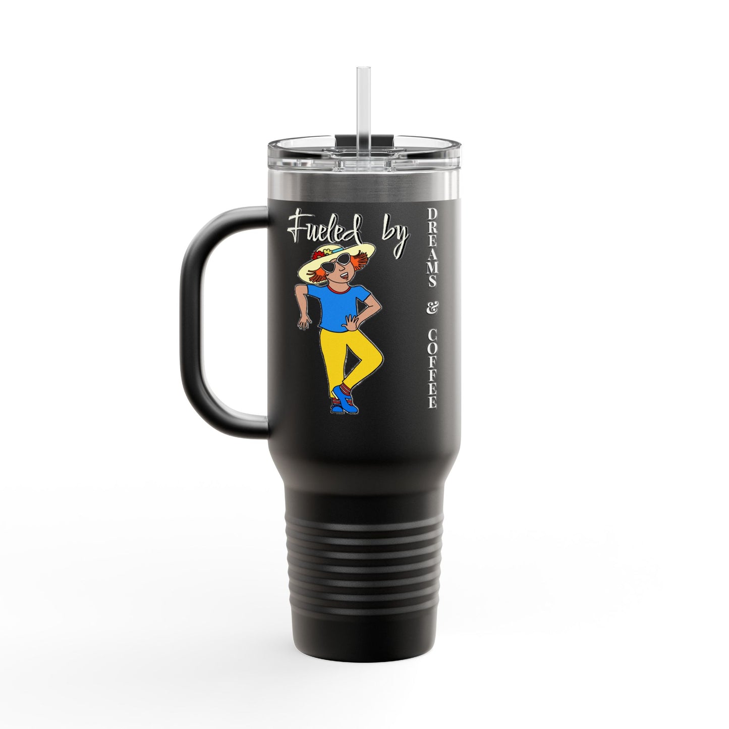 Red Hair Girl Large Travel Mug