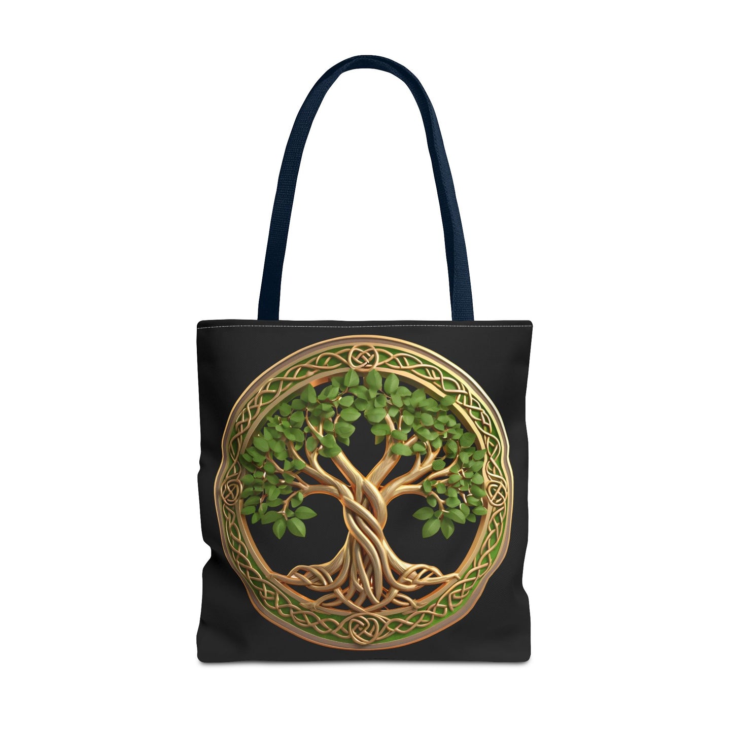 Life Tree Black Tote Bag