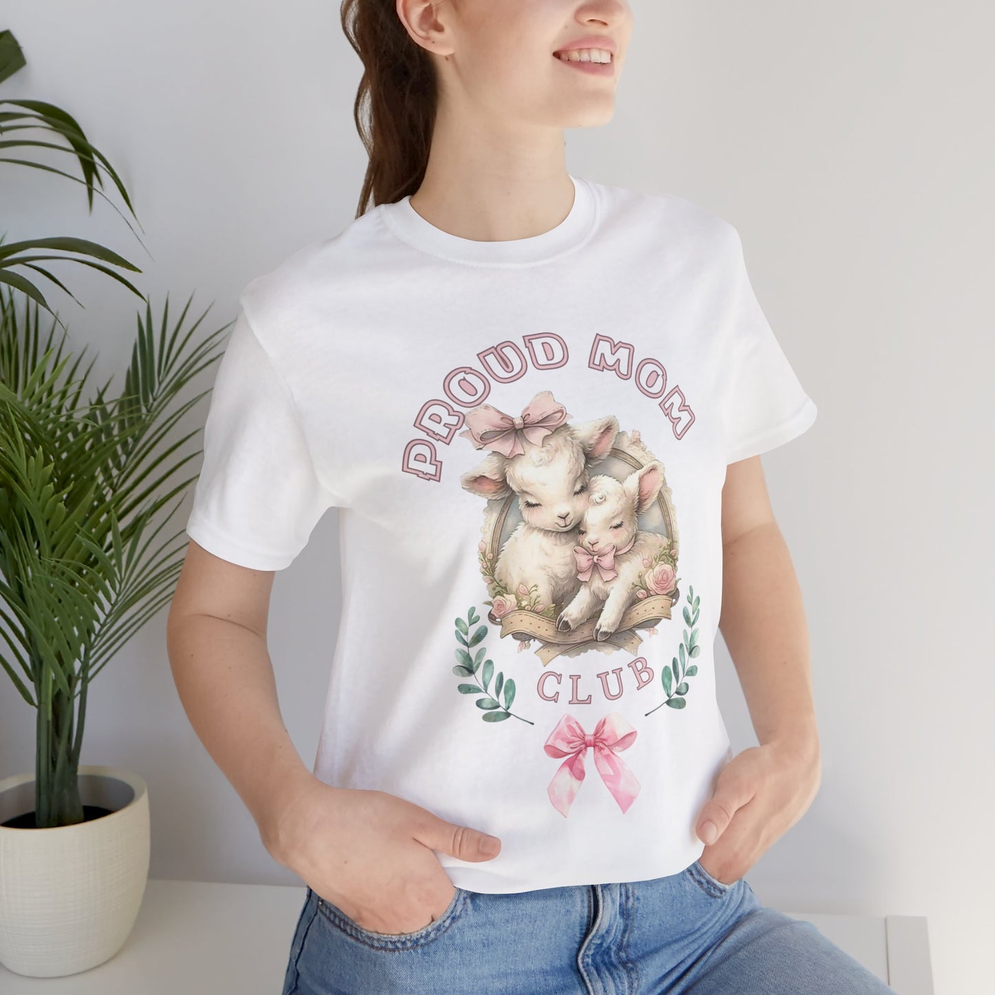 Proud Mom Club Tee, Mother's Day Gift, Coquette Style Shirt, Lifetime Member, Unisex T-Shirt.